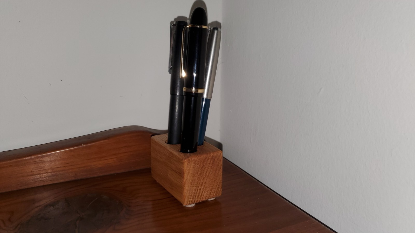 Wood 4 Pen Holder, Natural Color
