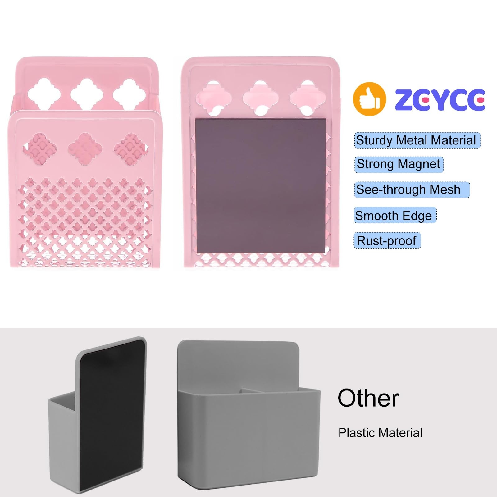 zeyce Magnetic Pen Holder, Mesh Metal Strong Magnet Dry Erase Marker Holder P…