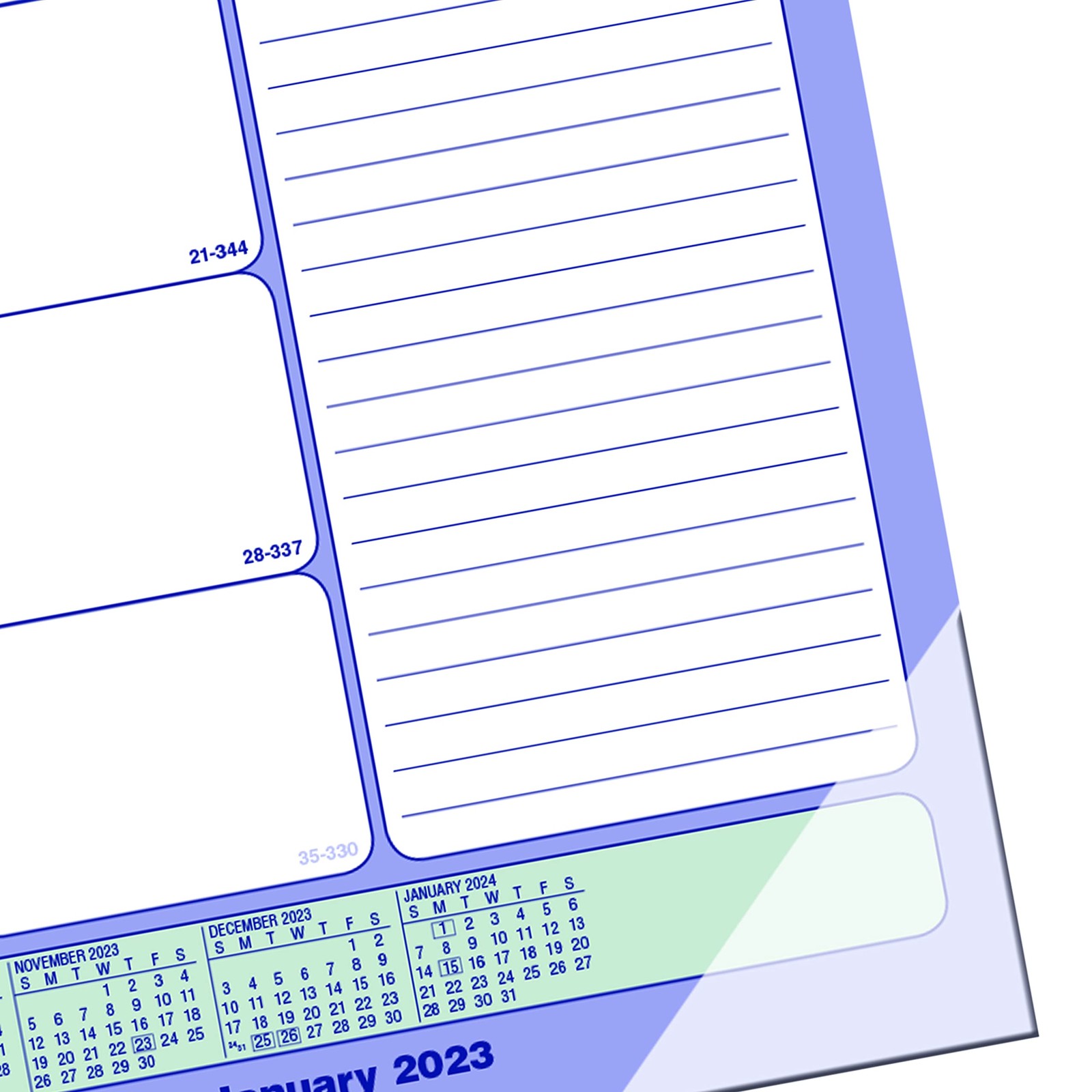 Brownline 2023 Monthly Desk Pad Calendar, 12 17.8″W x 10.9″H, Blue/White