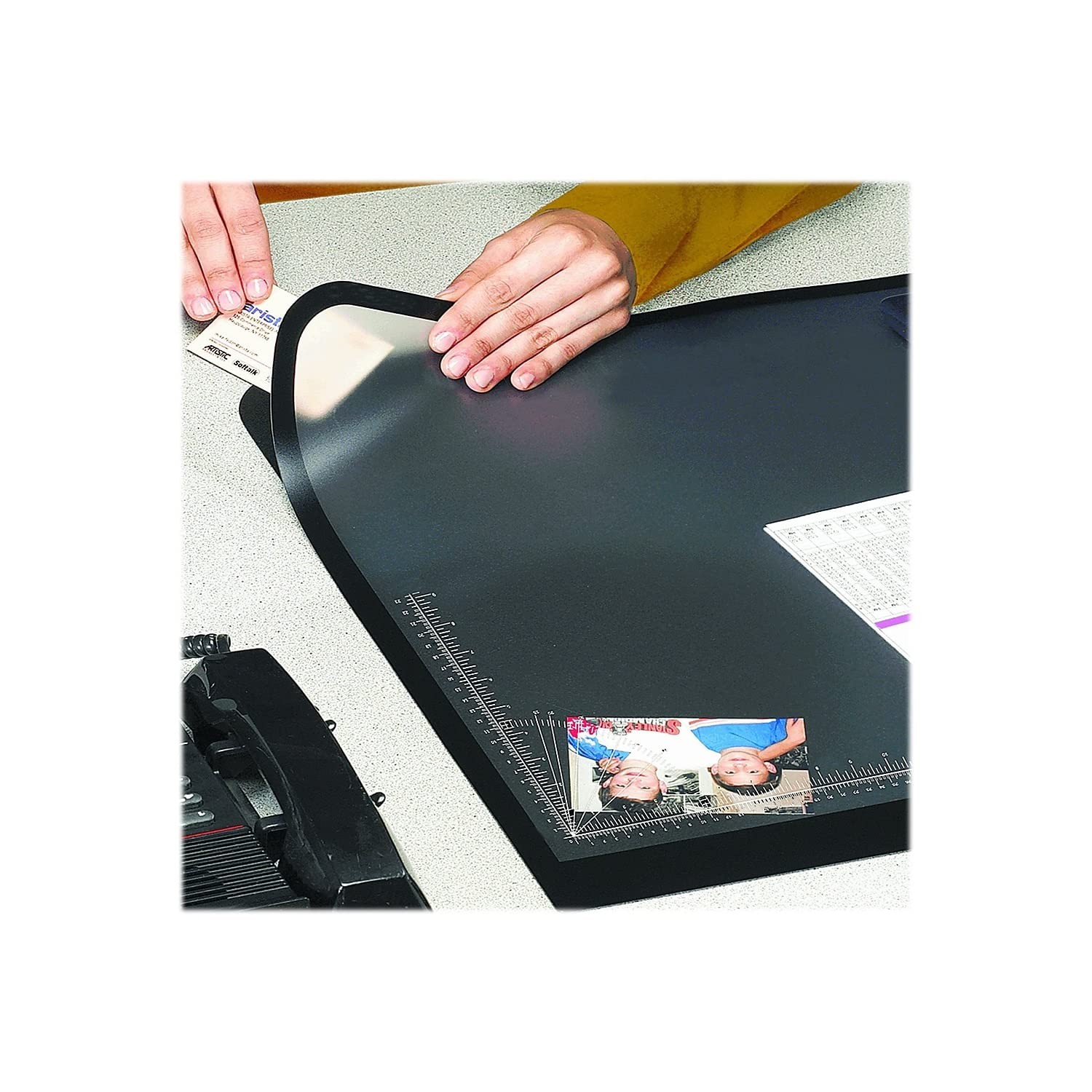 Artistic Logo Pad Engineering Desk Mat for Desktop 19″ x 24″, Black