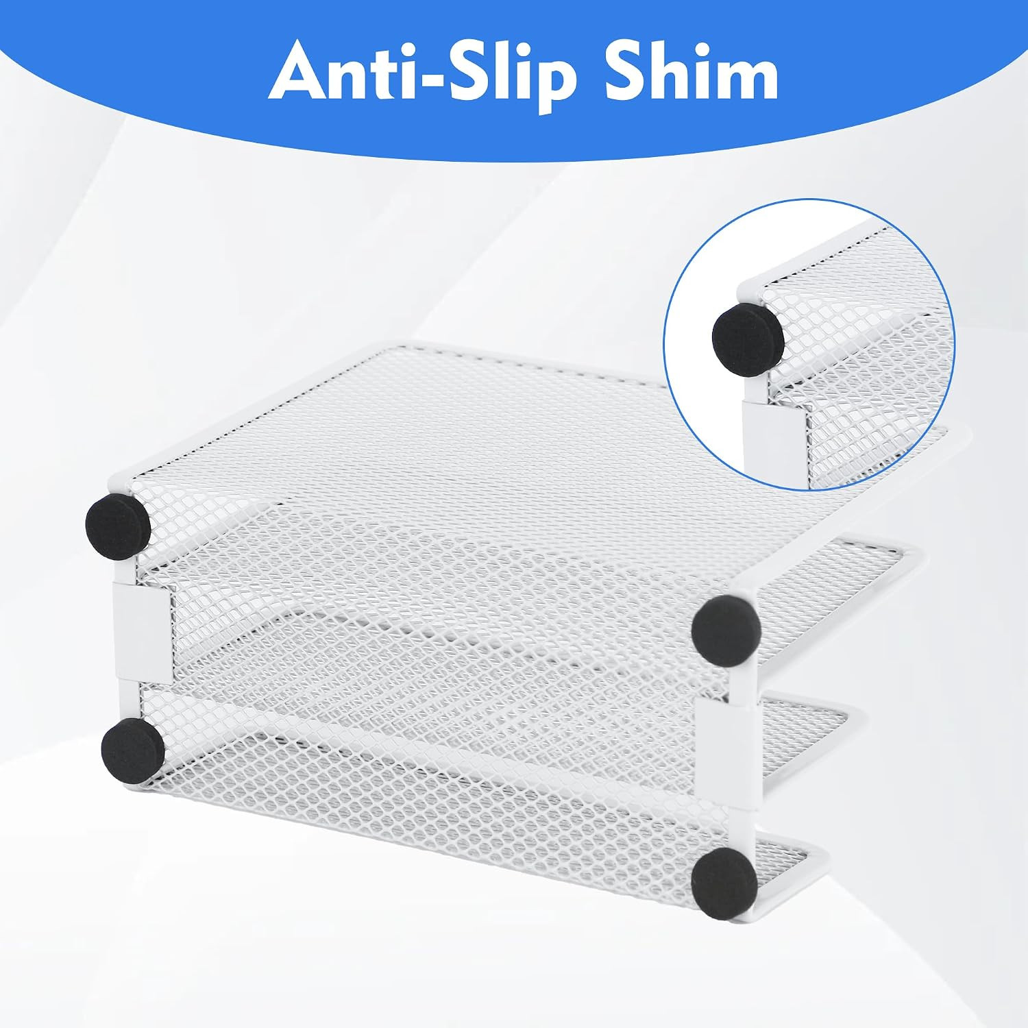 Desk Mail Organizer, Office Small Desktop Metal Mesh Envelope Letter Sorter Pape