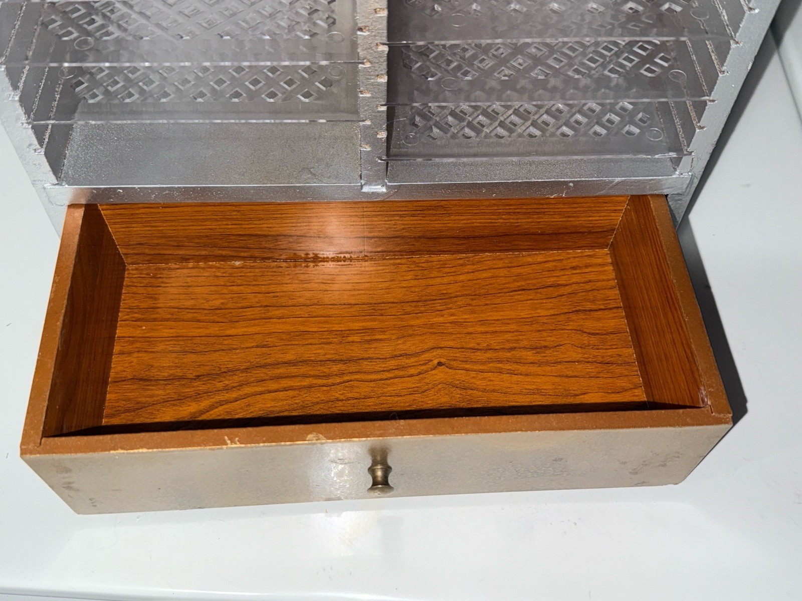 Vtg Wood Organizer 31-Shelves-Drawer-Wall Hanging/Stand Alone-1970’s-ReDecor