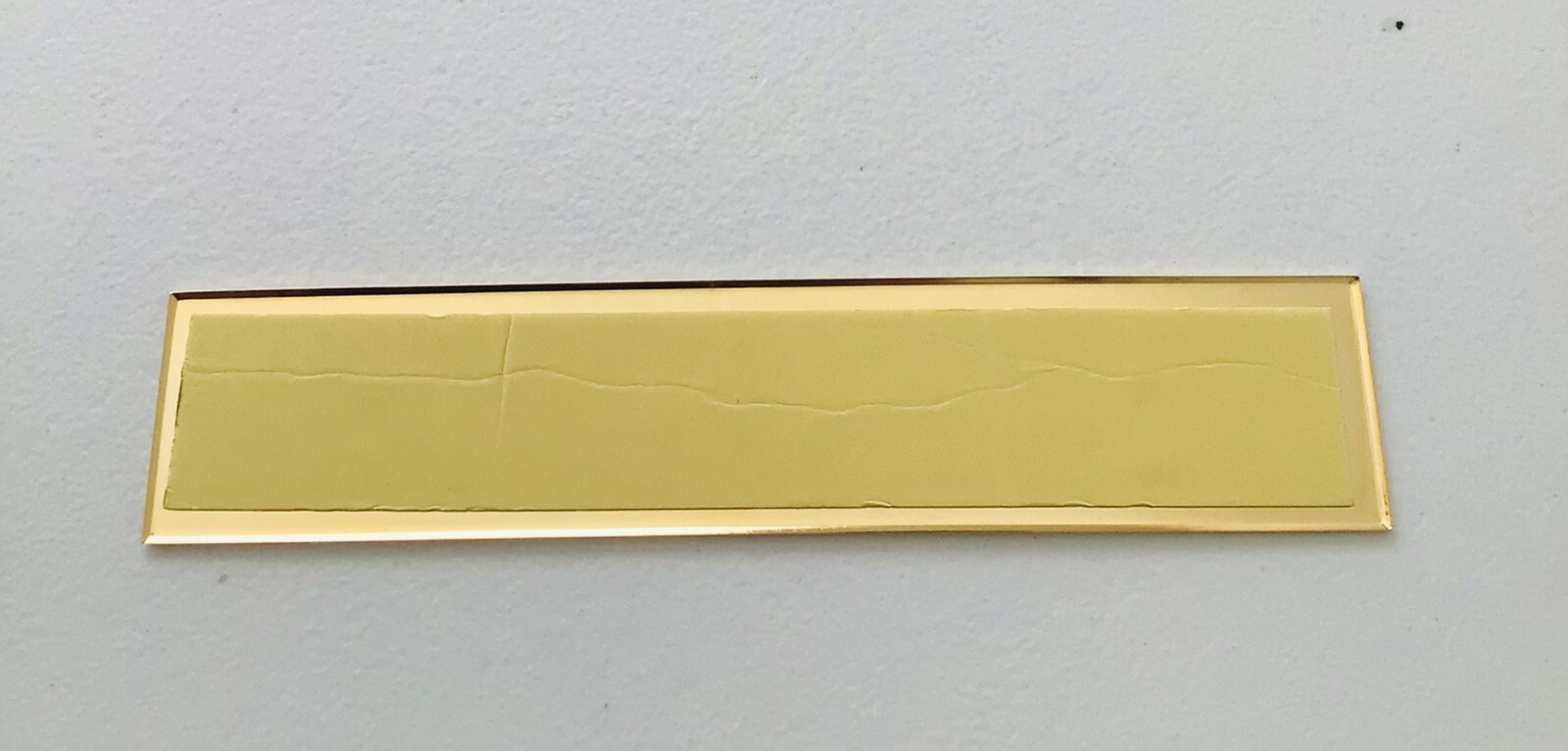 4 Pieces-8.5” X 1.5” Engraving Blank Name Plate For Name Holder Gold Tone Brass