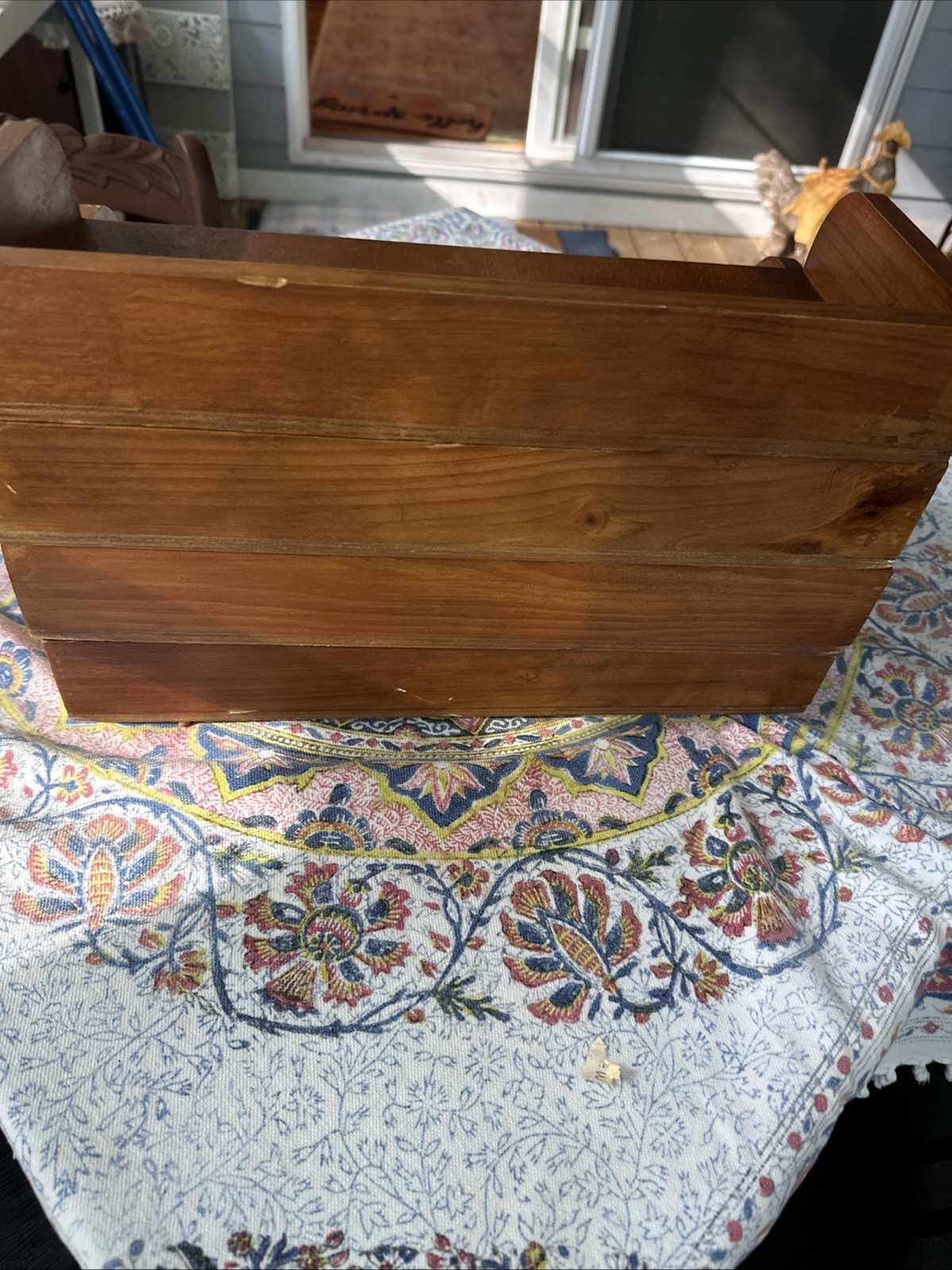 Vintage Wood Paper Letter Tray Holder Stackable Organizer Office