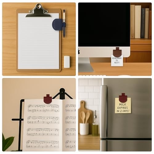 3 Pcs Dark Color Magnetic Pen Holders for Notebook Standard Size