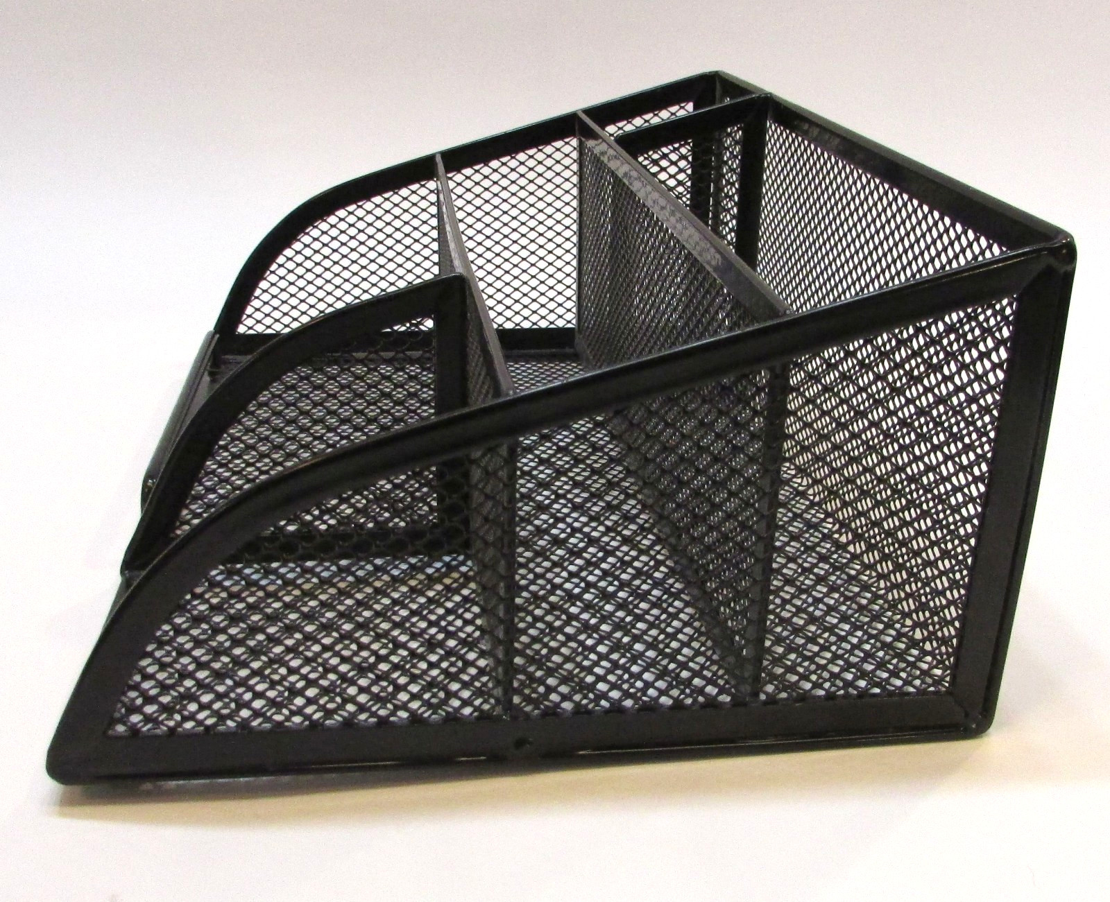 Black Steel Mesh School Home Office Desktop Organizer Horizontal or Vertical