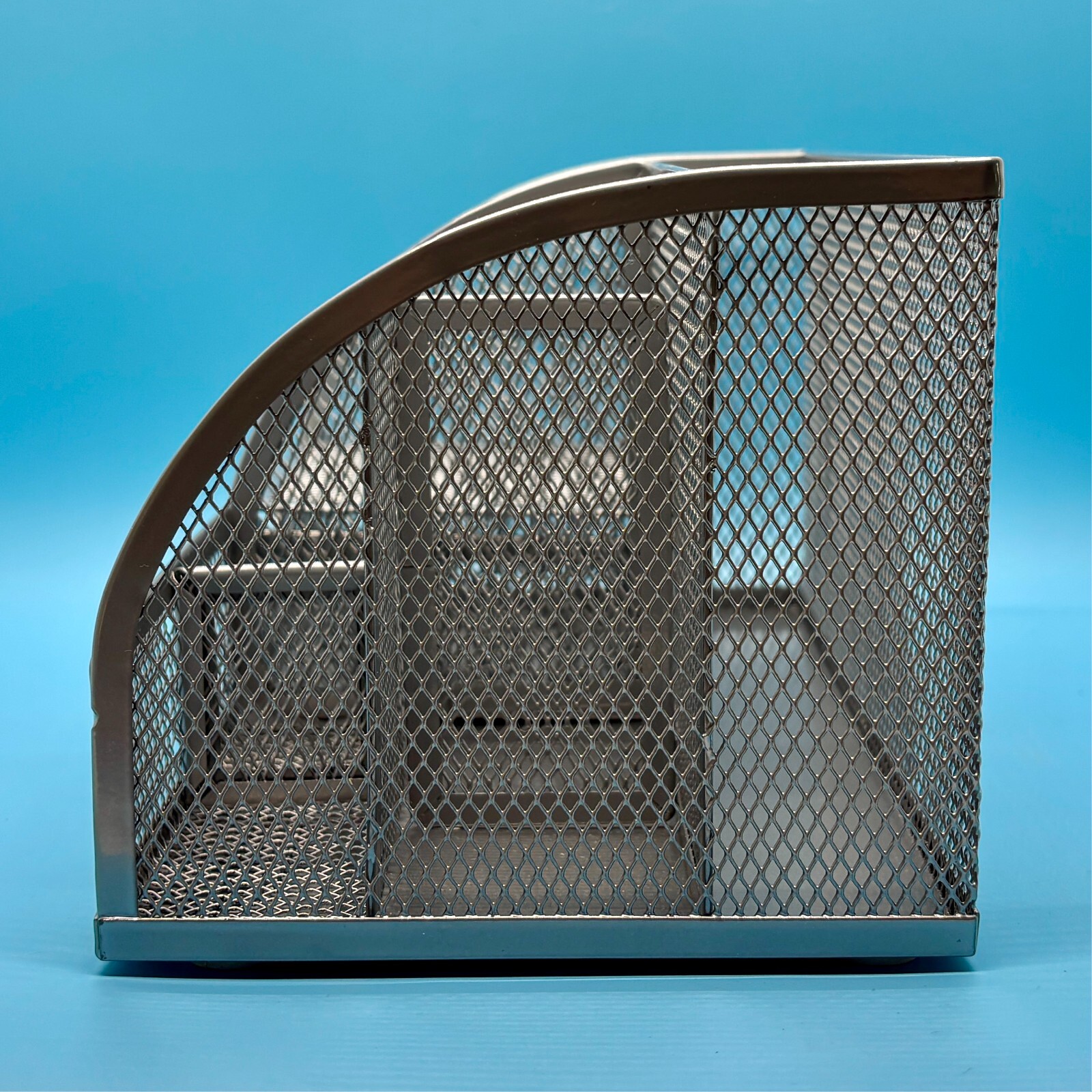 Annova Silver Wire Mesh Desk Organizer 6 Compartments + Drawer – NEW!