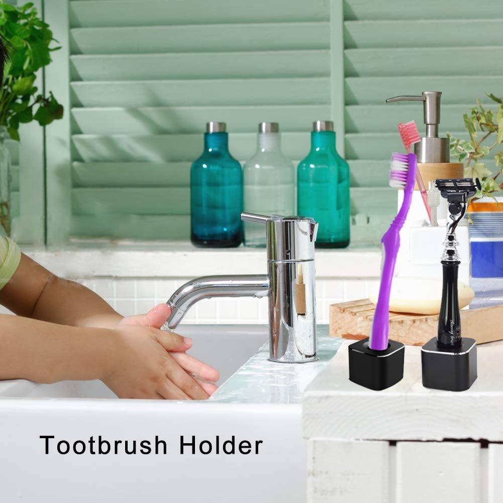 Coideal Single Pen Stand Holder, Black Metal Pen Base Stand for Desk Fountain…