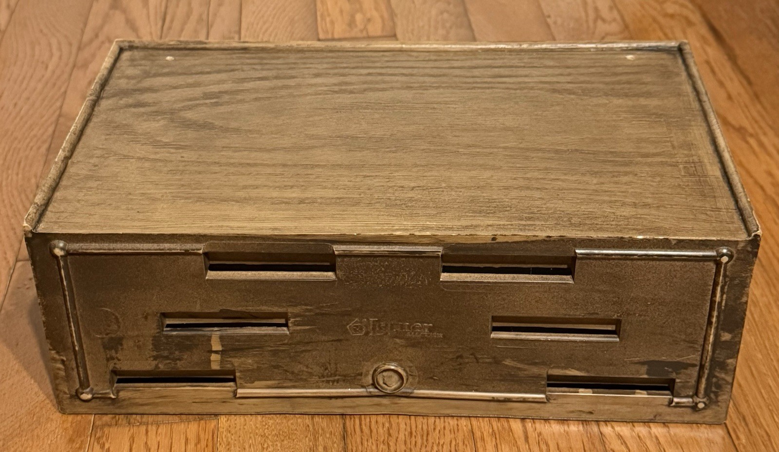 Vintage Lerner Desk Organizer Sorter Caddy Faux Carved Wood Mail Bills Utensils