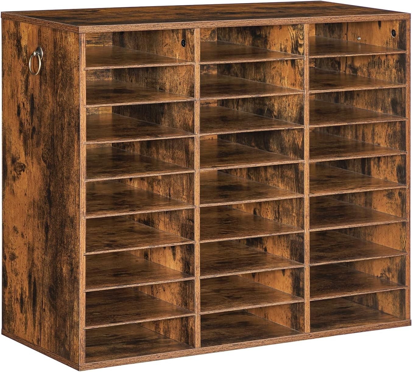 Literature Organizer, 27 Compartments Wooden Mail Organizer, Countertop Liter…