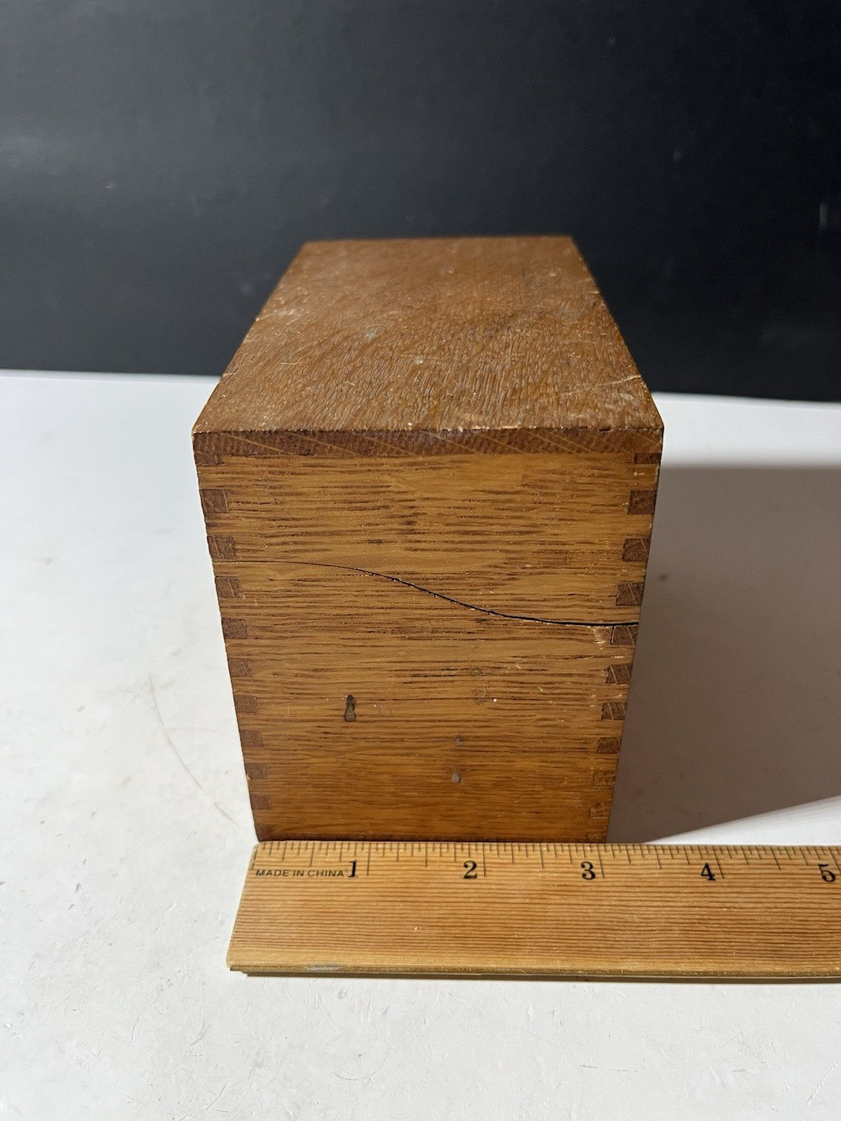 Vintage 1920s Globe Wernicke Oak Wood 84C File Recipe Box Full With Recipes