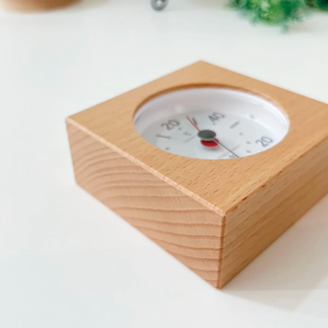 KATOMOKU Hygrometer Natural Square Wooden Wall & Desk Japan
