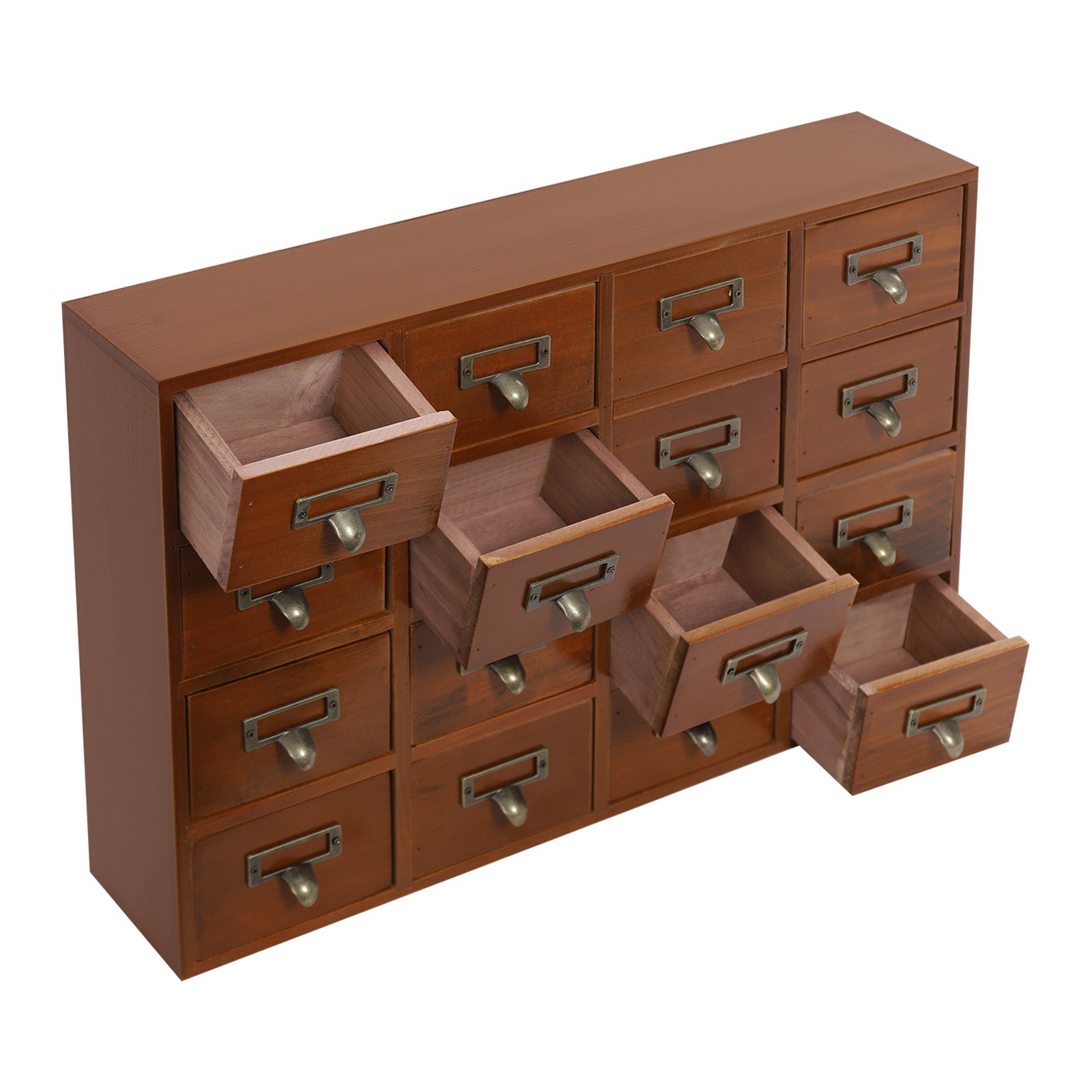 Desk Organizer with Drawers Wooden Desktop Storage Cabinet Storage Box 64 Drawer
