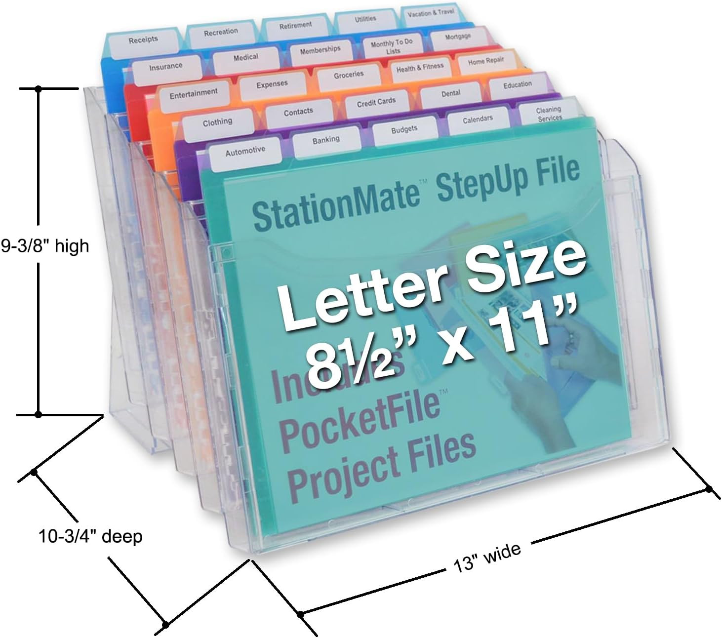 Stationmate Desktop Organizer (Includes 25, 5Th-Cut Pocketfiles). Complete Proje