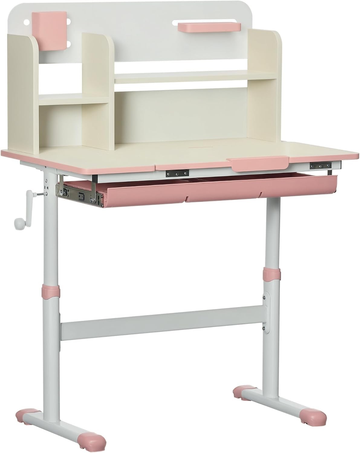 Wooden Kids Study Desk Height Adjustable Children School Study Table Student