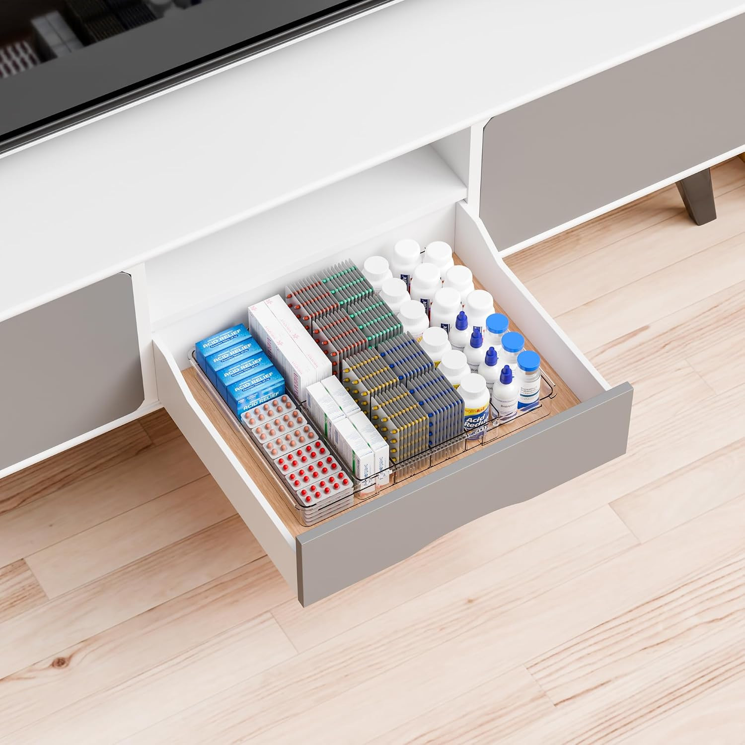 Expandable Desk Drawer Organizer Tray,1.8 Inch High Junk Drawer