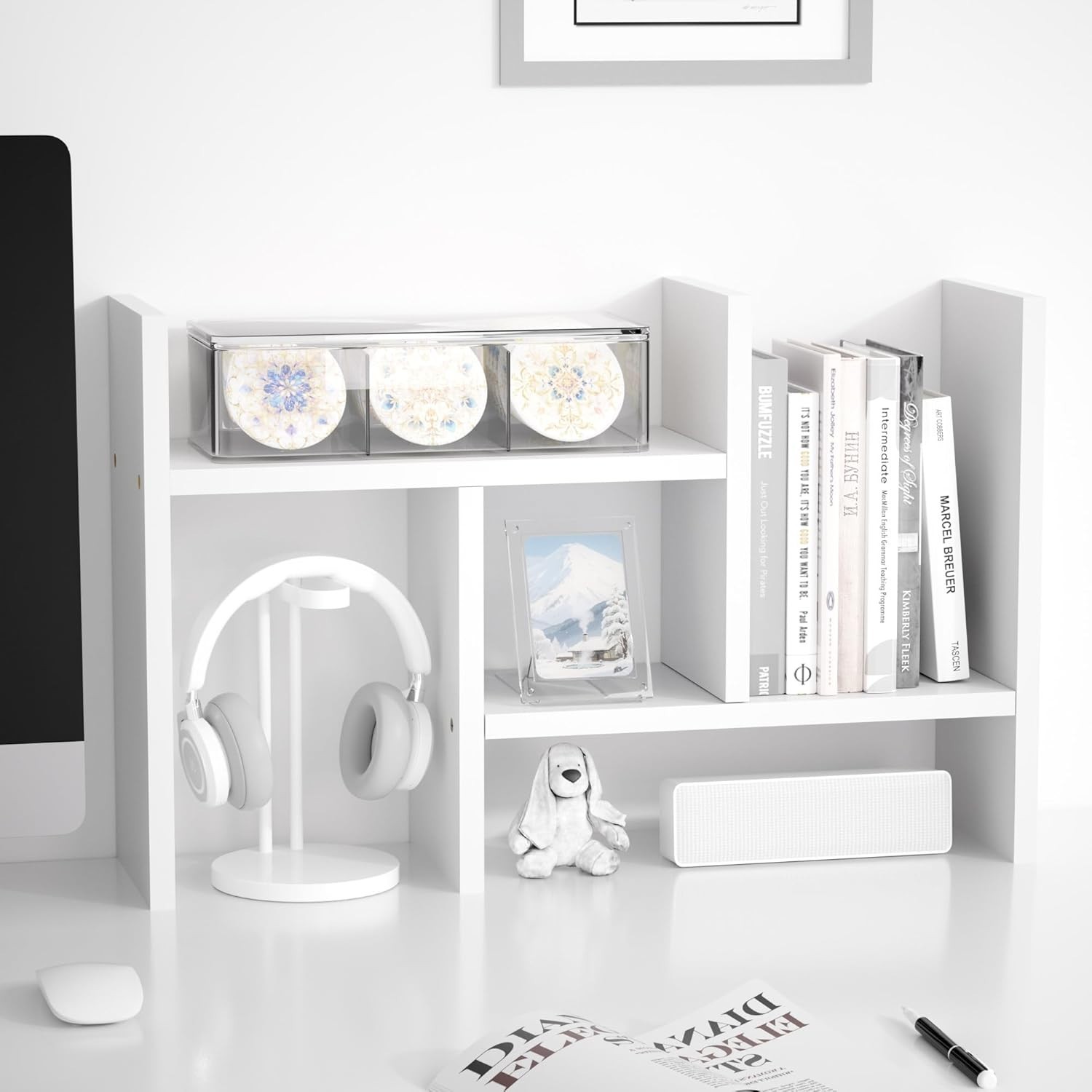 Stylish Art Deco Desktop Organizer – Lightweight & Adjustable Storage Solution