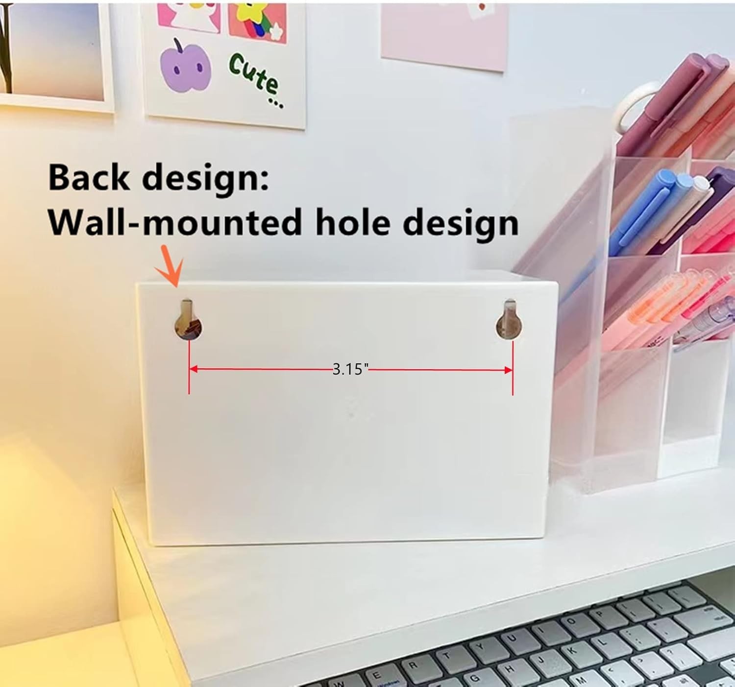 2PCS Small Drawer Organizer for Desk, Desktop Drawer Organizer with 9 Clear D…