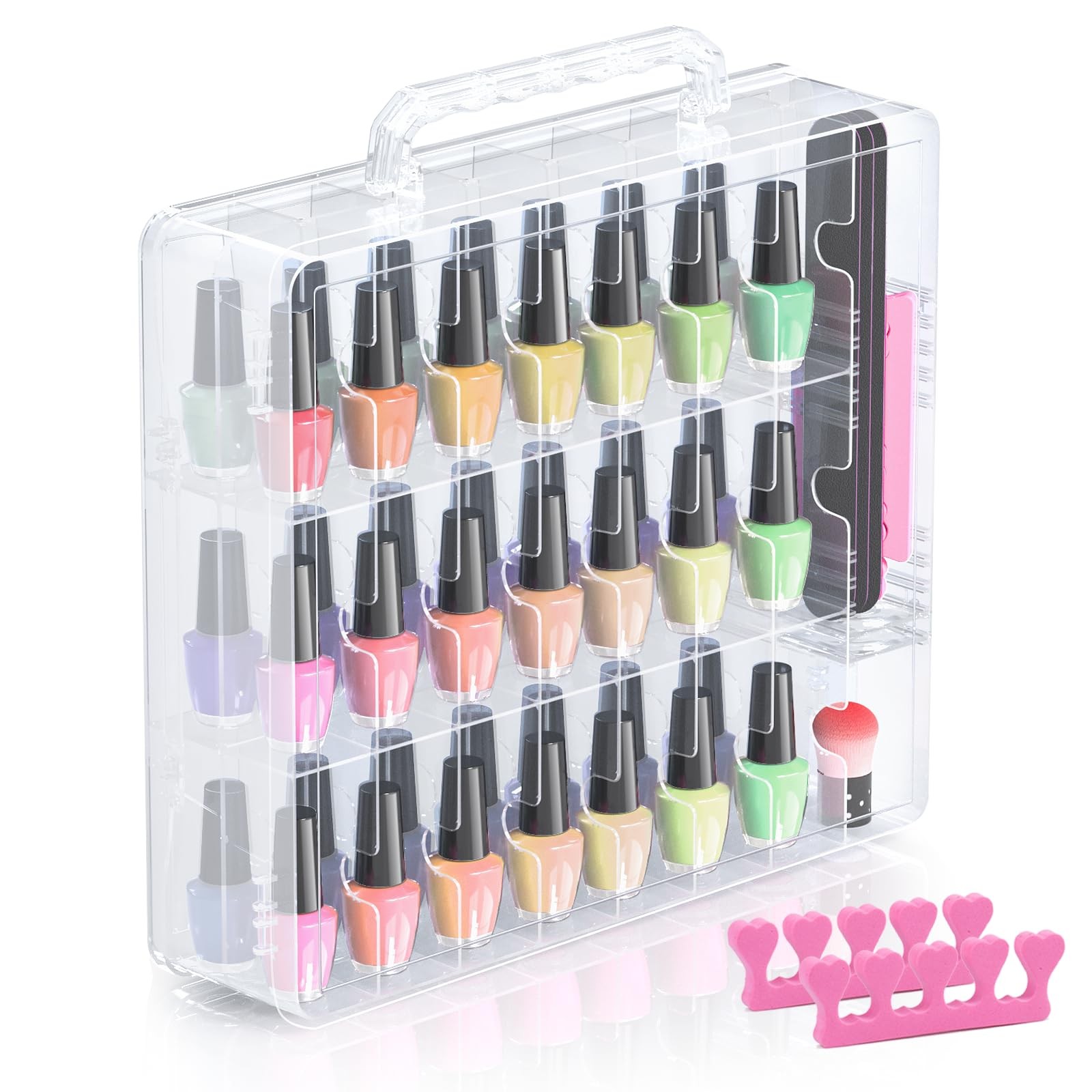 Beloving Nail Polish Organizer, 48 1 Count (Pack of 1), A-Clear(Pack 1)