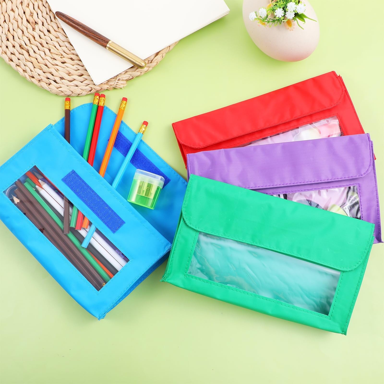 4 Pieces Magnetic Storage Pockets, Whiteboard Accessory Case for Whiteboard o…