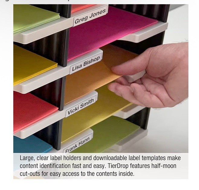 NEW Desktop Organizer 6 Letter Tray Sorter + Riser Storage Base for Easy Access