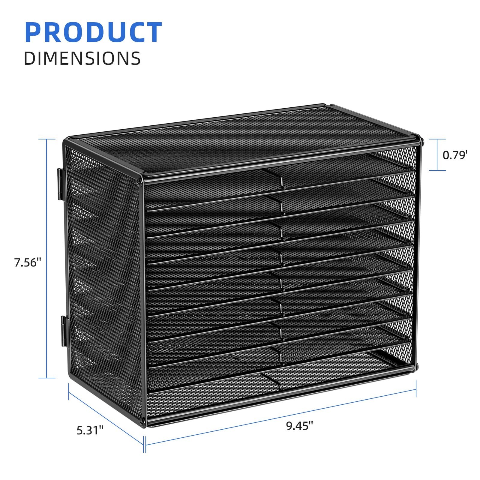 Mesh Marker Organizer, Metal Desktop Storage Rack for 126 Markers, Pens, Penc…