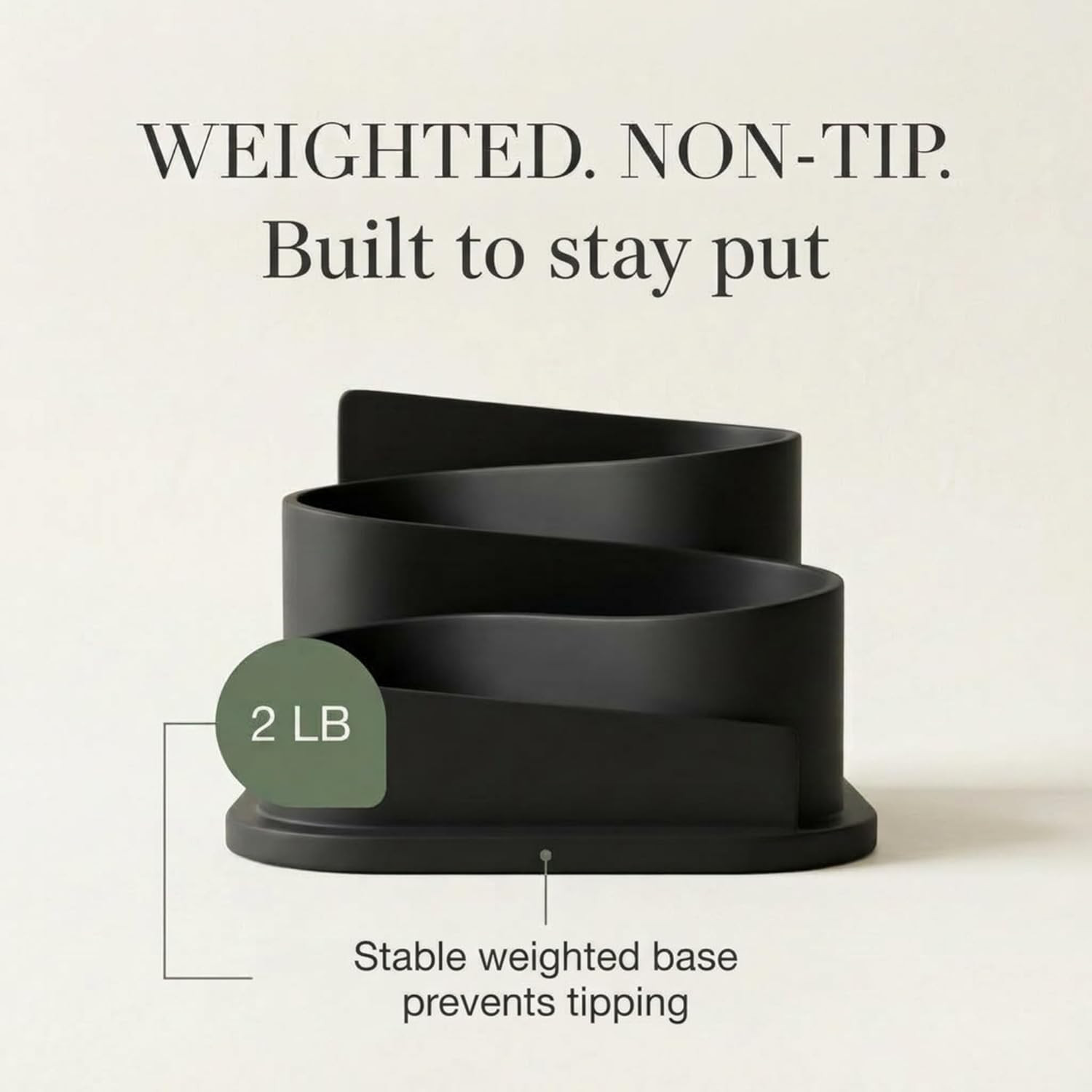 Black Desk Organizer with Pen Holder – Aesthetic Desk Accessories for Women Offi