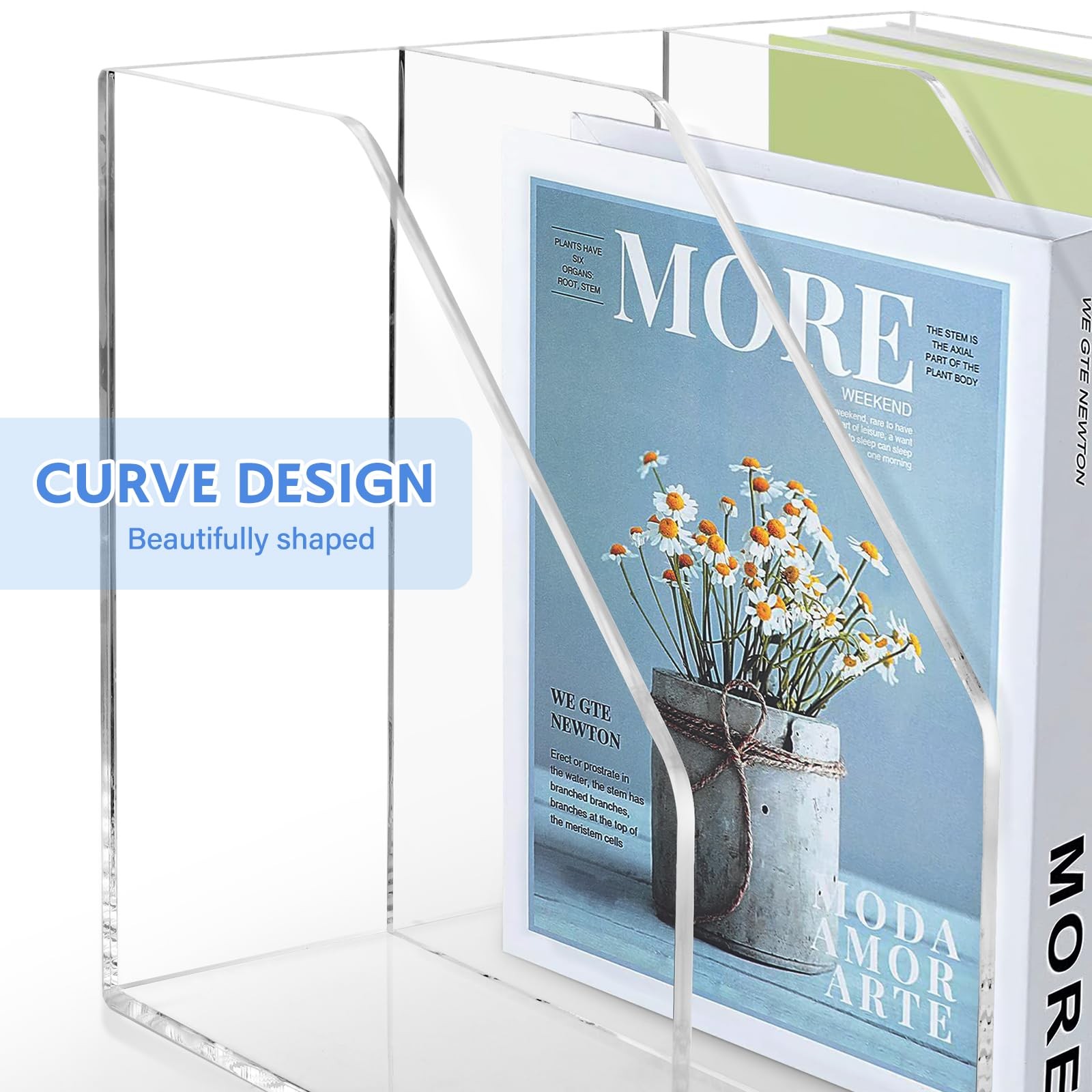 Acrylic Paper Tray Stackable Letter Organizers, Clear Paper Desk Organizer, 3…