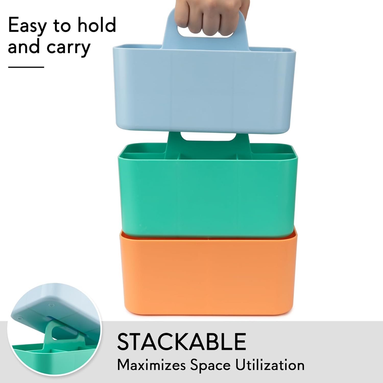Tiawudi Multipurpose Caddy Organizer, Plastic with Rectangle, Gray
