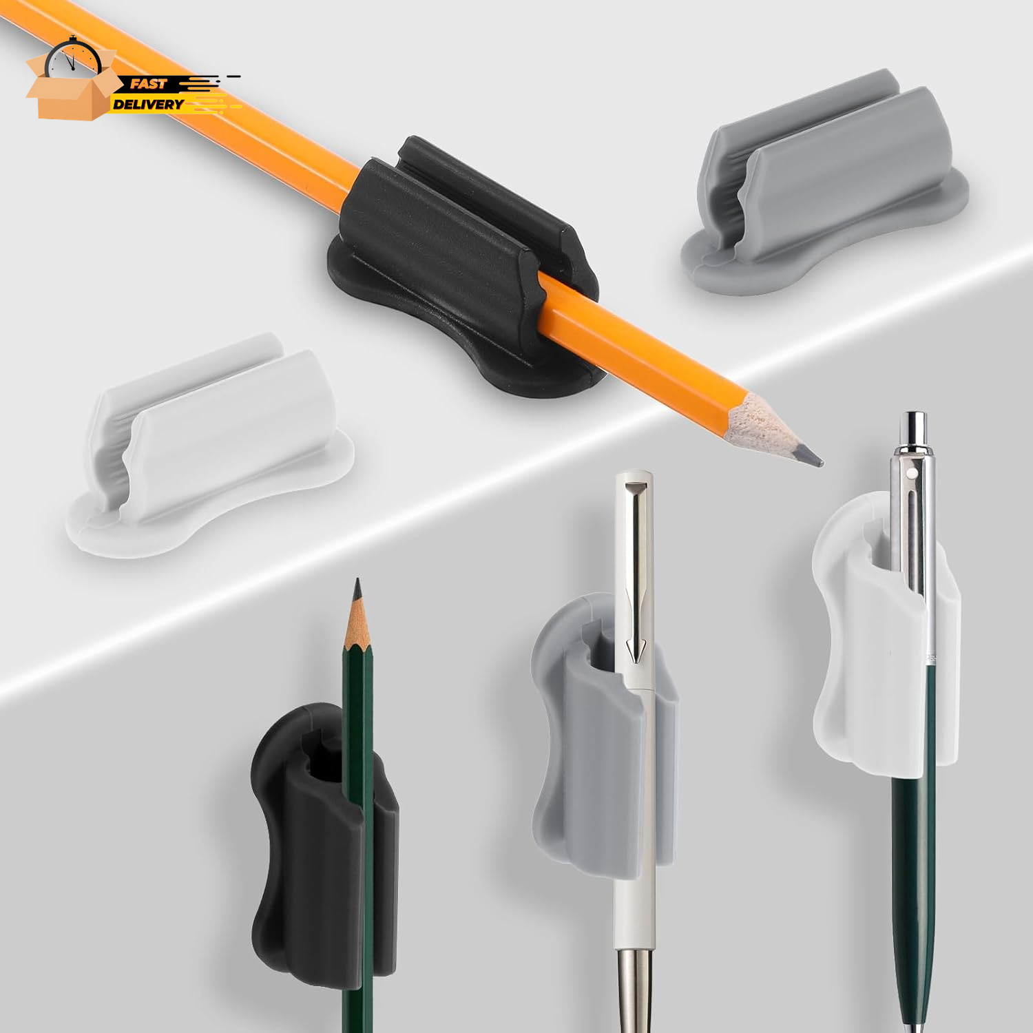 6 Pcs Pen Holder for Wall, Adhesive Sticky Silicone Pencil Holder For