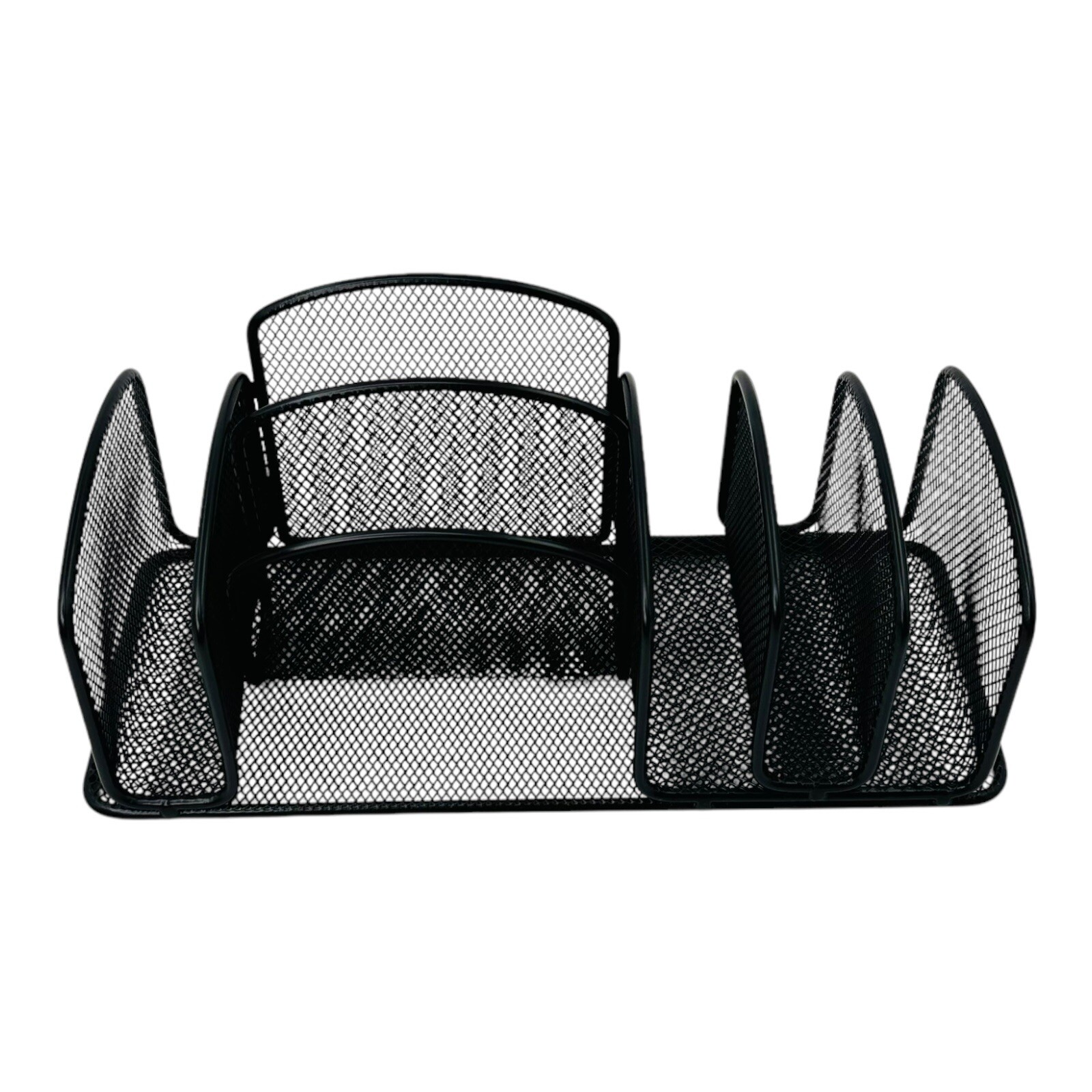Safco Onyx Mesh Deluxe Desktop Organizer 12.5″ x 5.25″ x 5.25″ Black