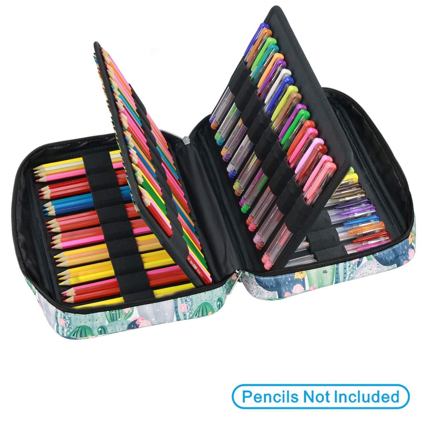 Colored Pencil Case Holder – Pen Case Organizer with Multilayer Holder for Pr…