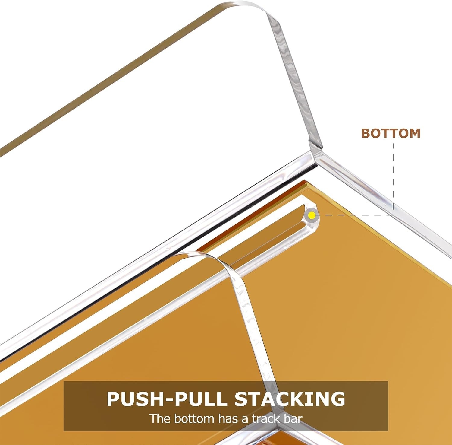 4 Tier Acrylic Stackable Letter Tray A4 Paper Organizer File Sorter Clear