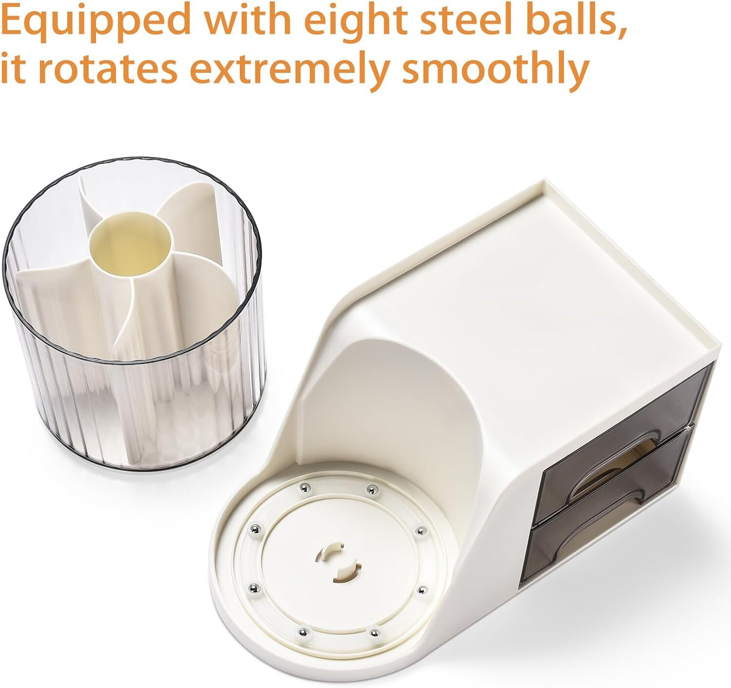 Rotating Desk Organizer with 2 Drawer Pencil Pen Holder for Desk Desk Organizers