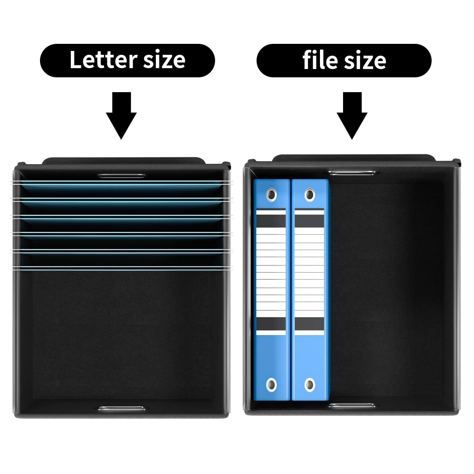 Huolewa File Organizer Box 1 pack – without folders, Black & White Lattice