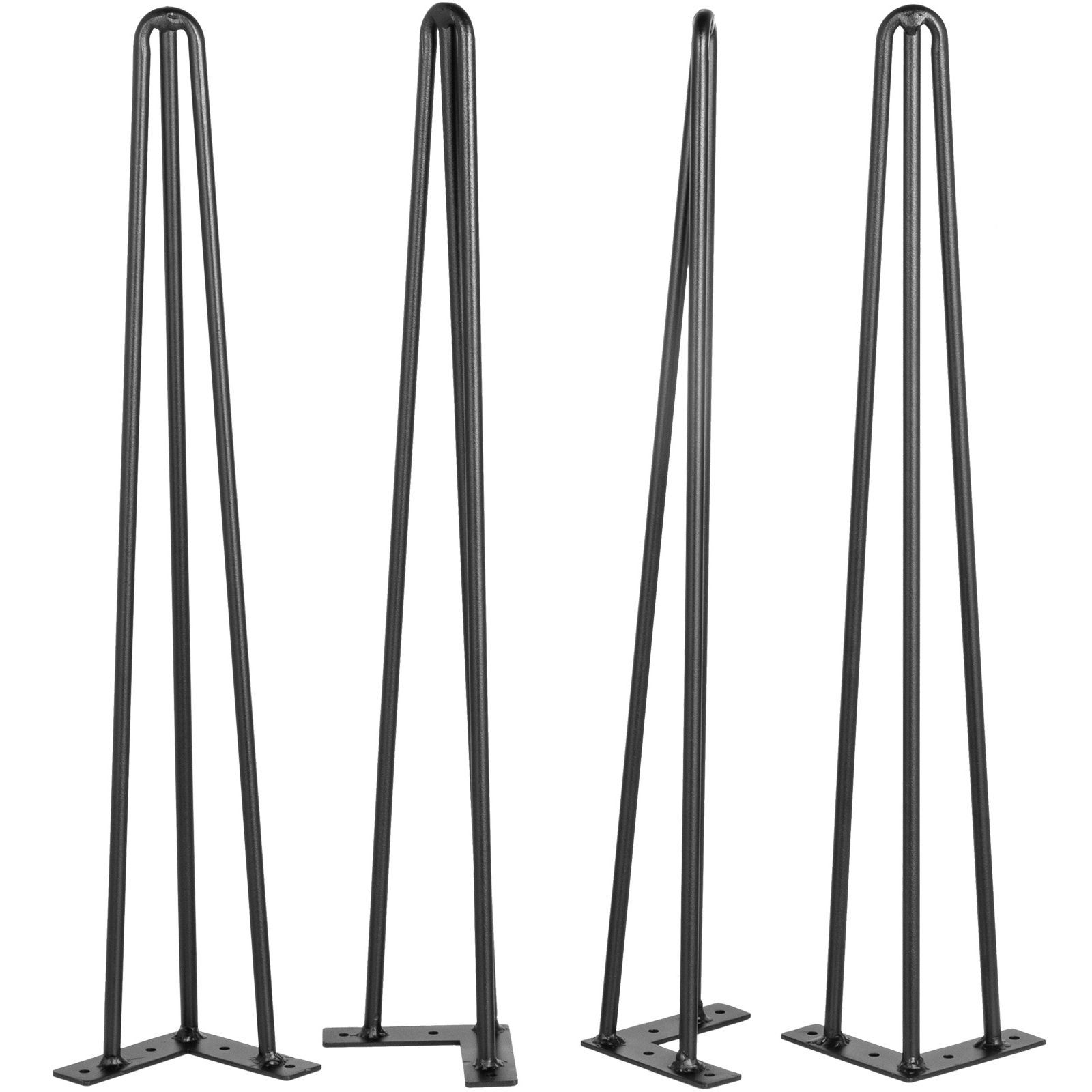 Hairpin Table Legs 22″ Black Set of 4 Desk Legs 880lbs Load Capacity (Each