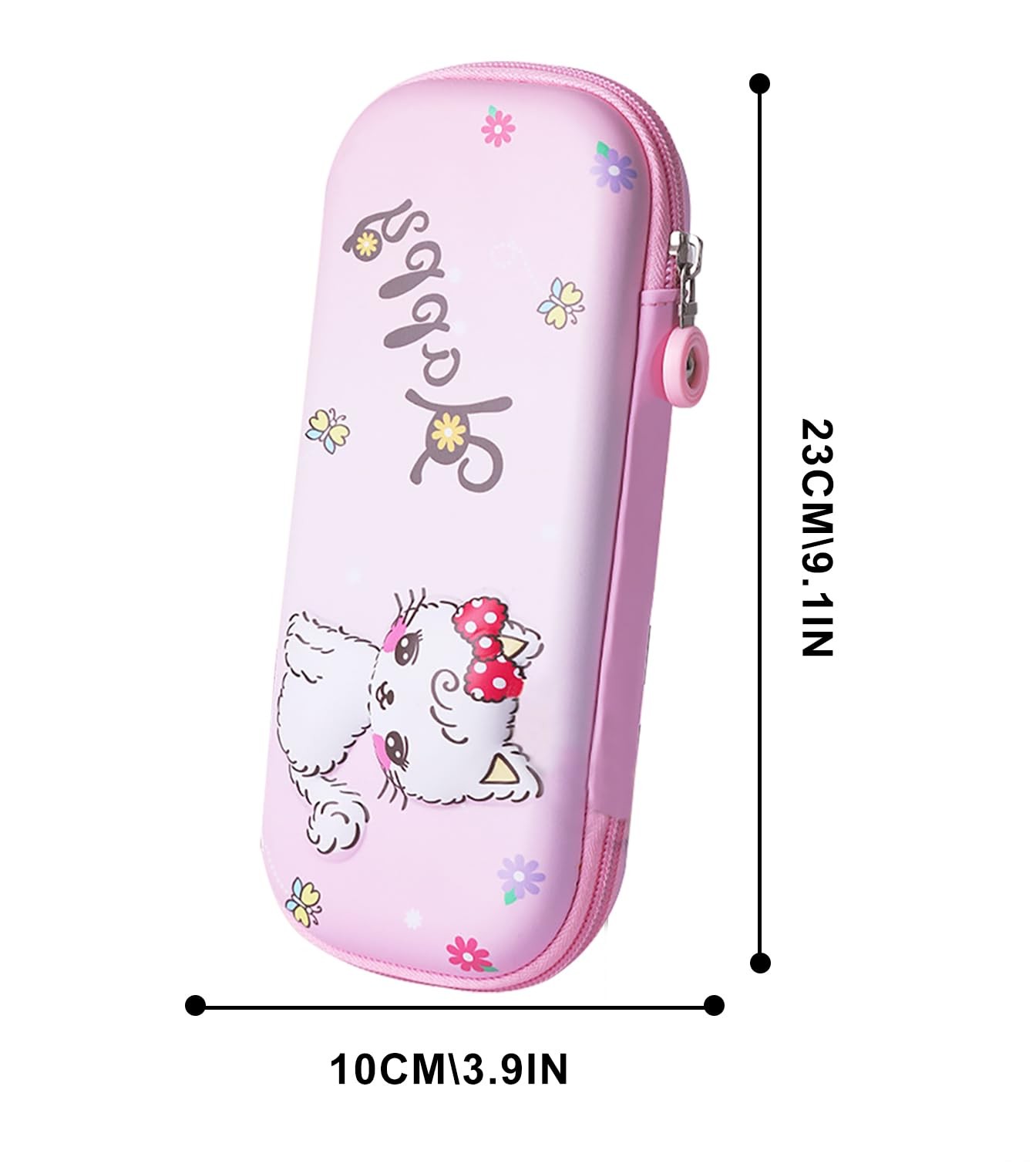 Pencil Case for Kids Girls 3D Flower Cat Large Capacity Waterproof Pencil wit…