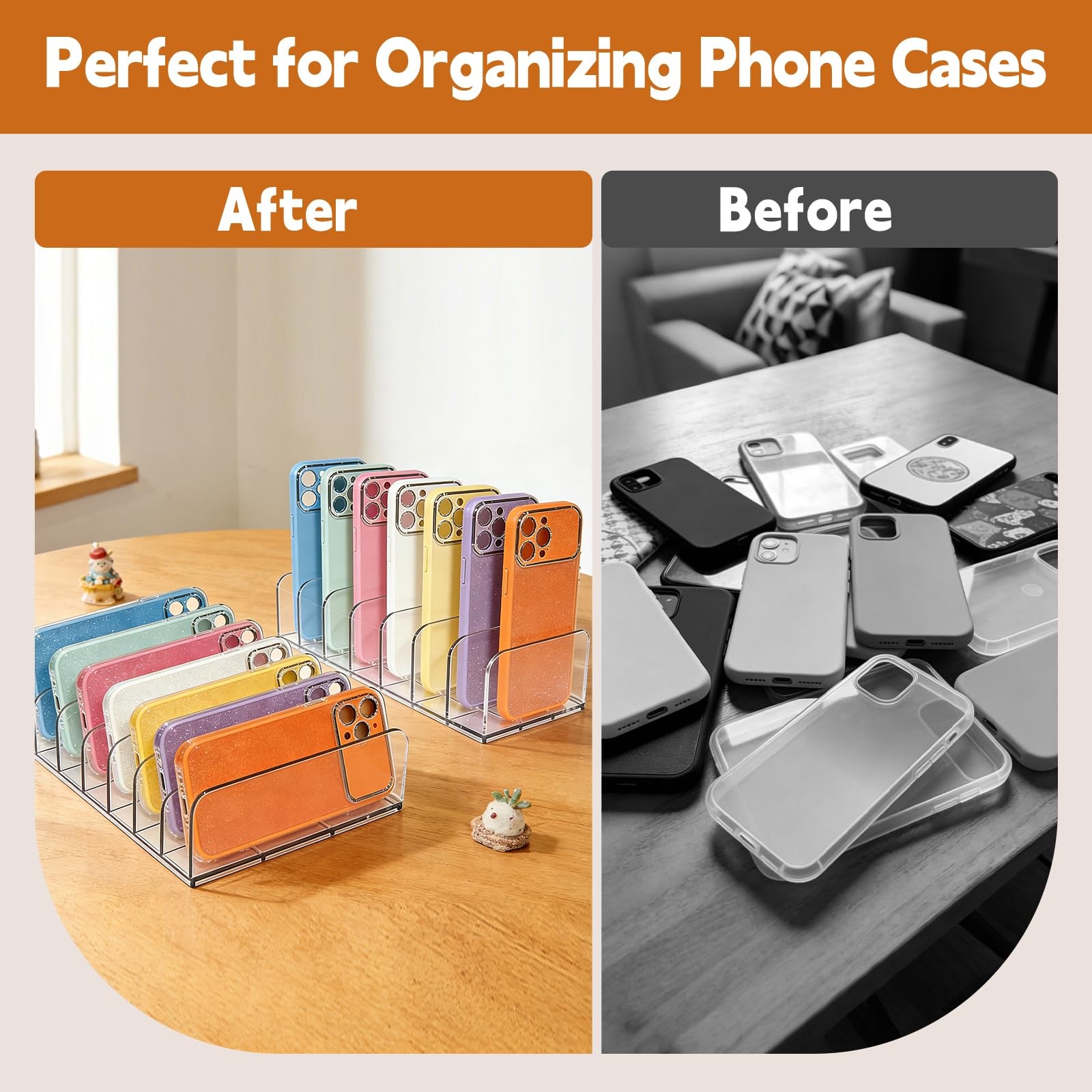 ieddet 2 Pack Phone Case 6.69″ * 4.92″ * 1.57″ (17cm * 12.5cm * 4cm), Clear