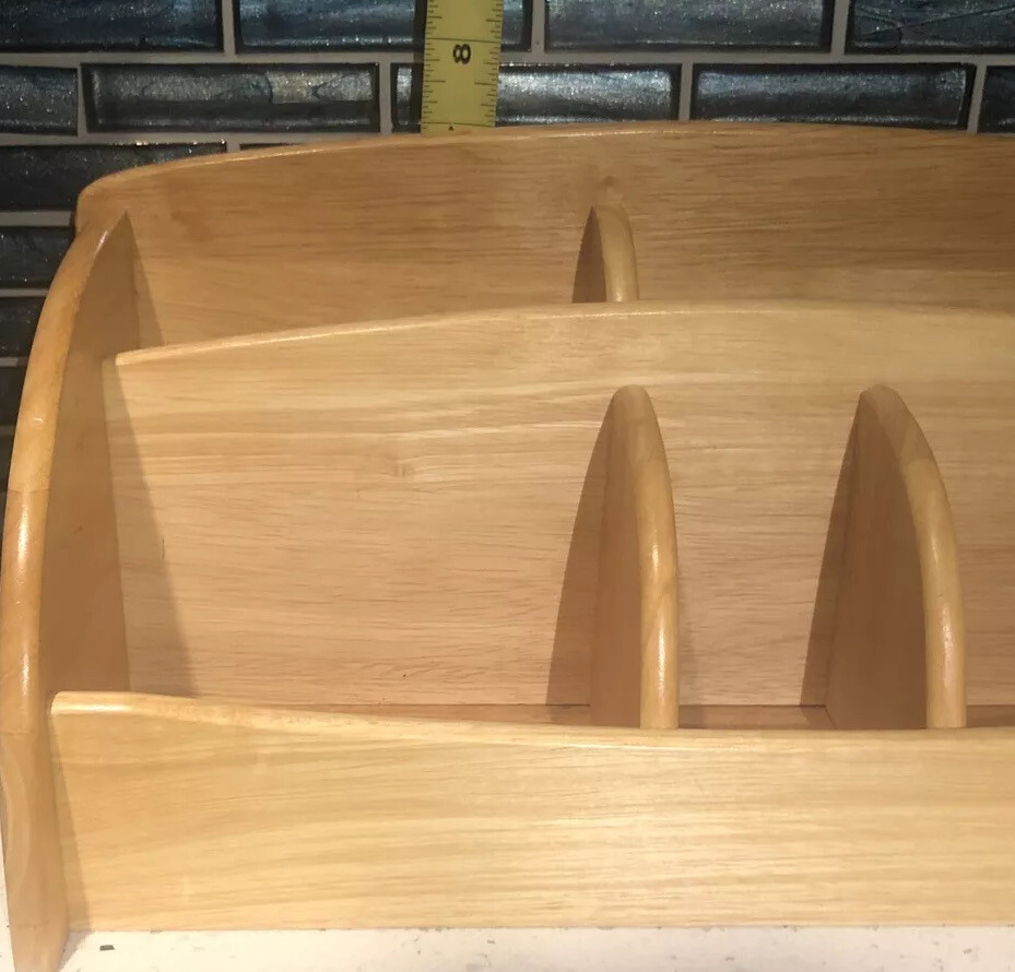 Solid Wood Desk Counter Top Organizer Secretary Filing Paperwork With Drawer