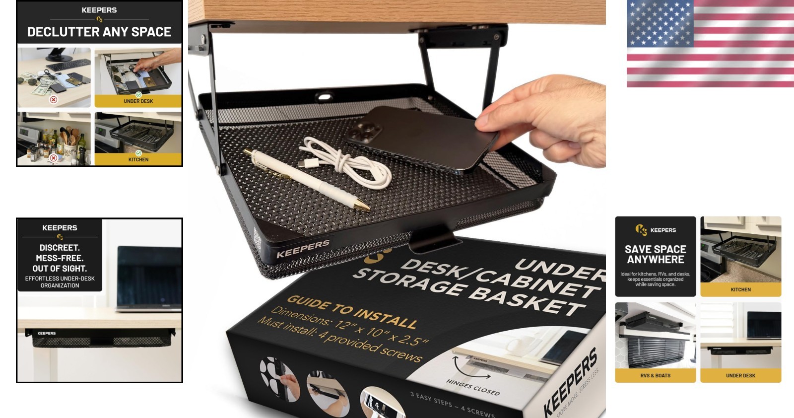 Easy Mount Under Desk Drawer – Organize Efficiently