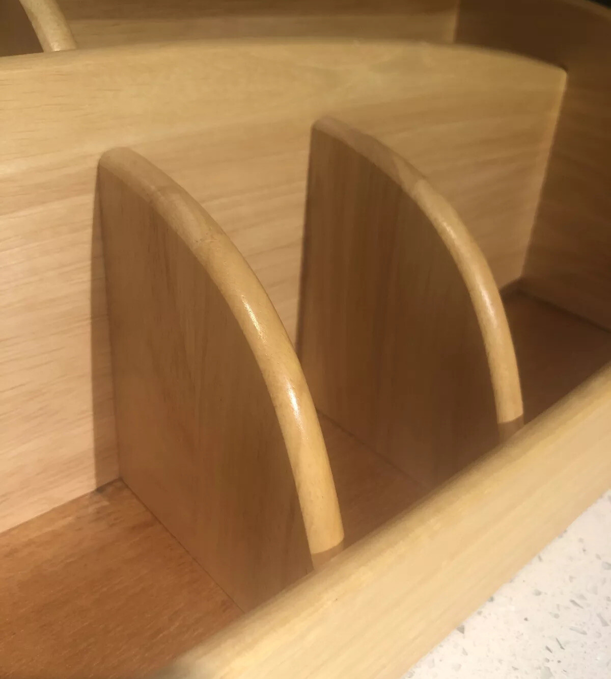 Solid Wood Desk Counter Top Organizer Secretary Filing Paperwork With Drawer
