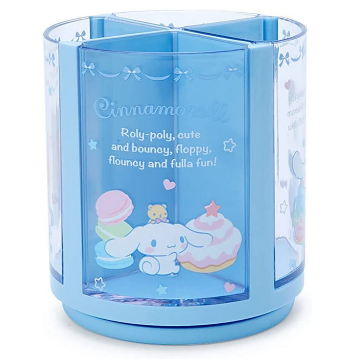 JAPAN Sanrios Cinnamoroll Desk Organizer Rolling Pen Stand Holder Stand Storage