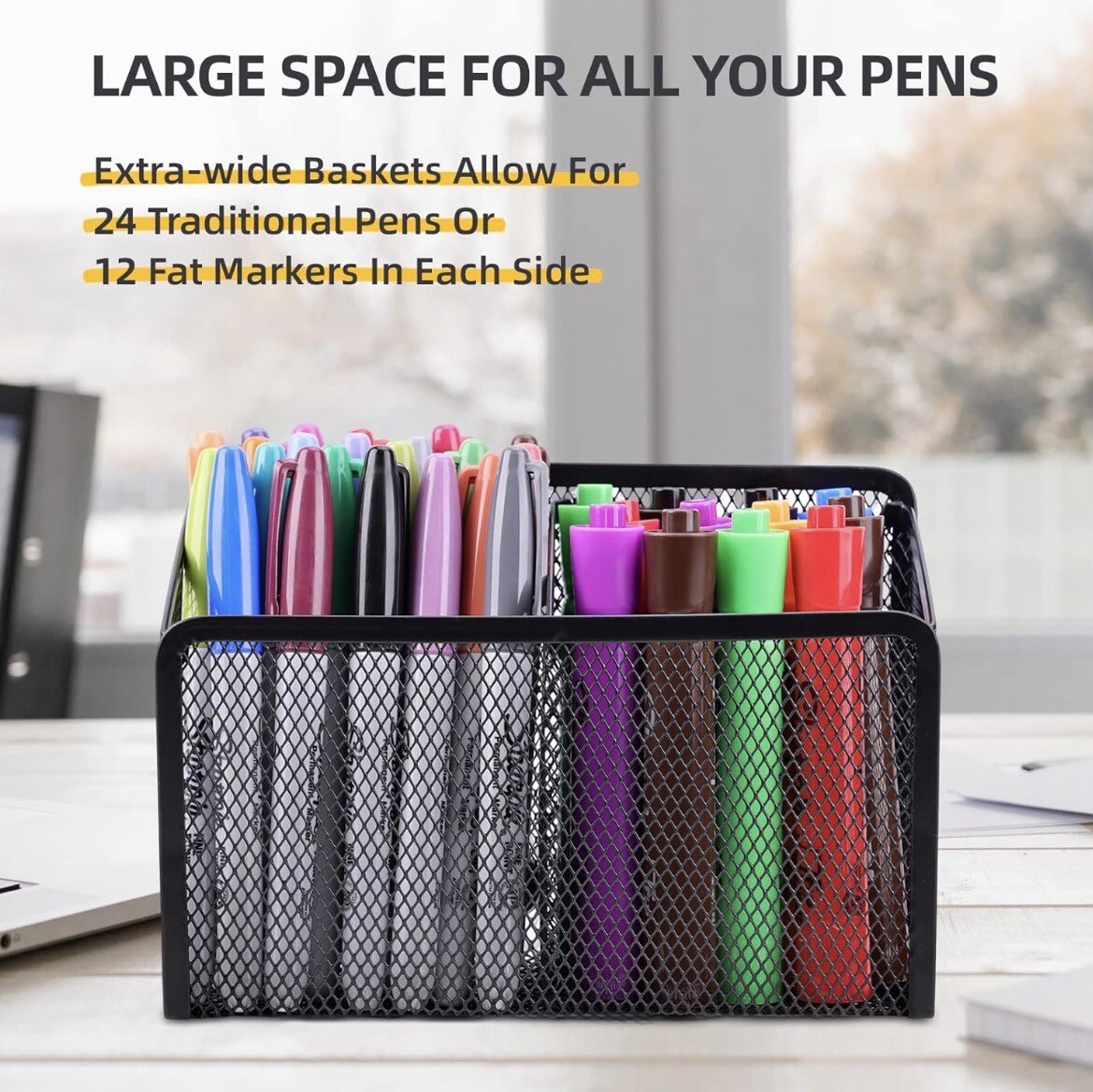 Basket Pencil And Pen Holder With Neodymium Magnets Basket For Refrigerators Etc