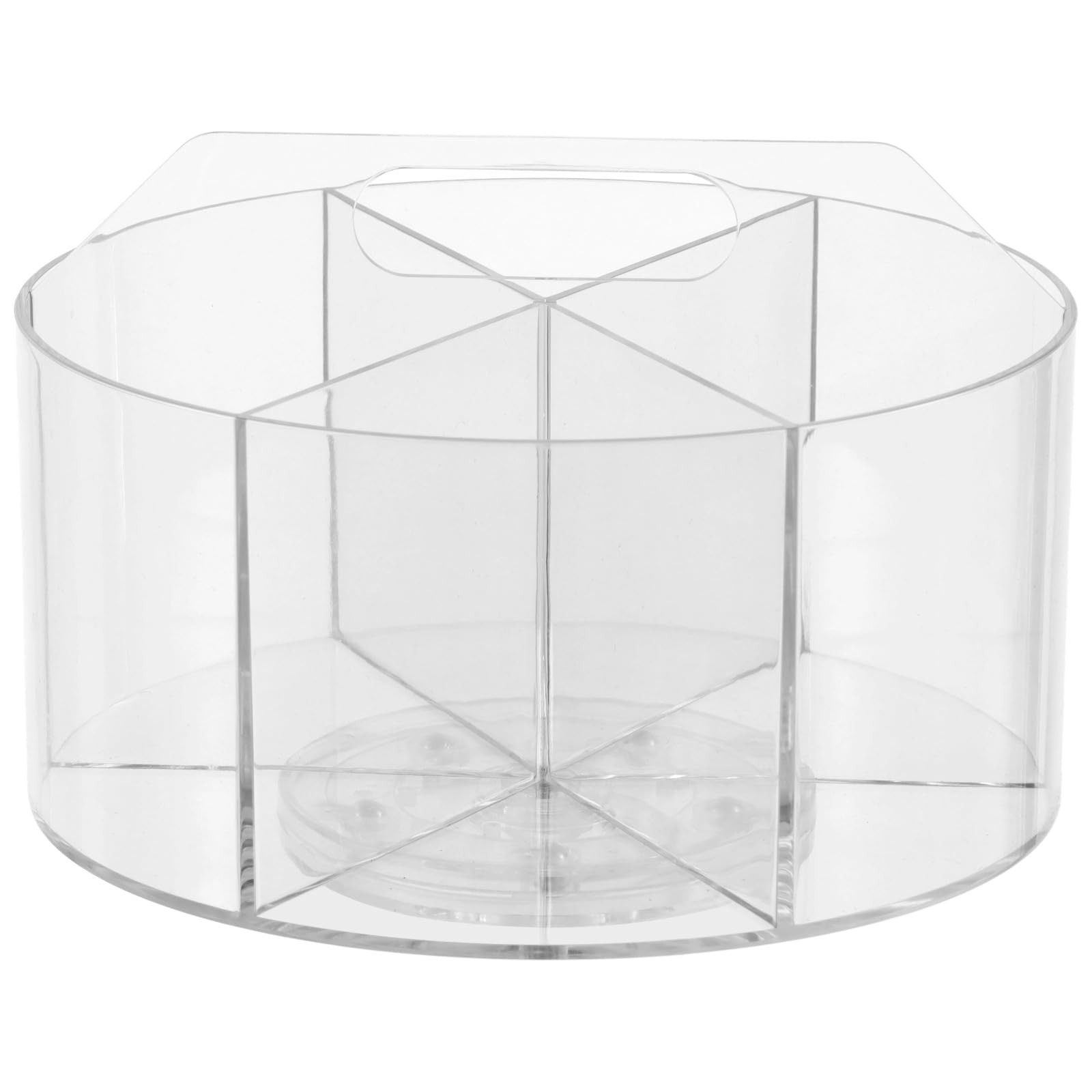 Acrylic Rotating Pen Holder, 5.1 x 7.5 in Desk Organizer With 6 Compartments,…