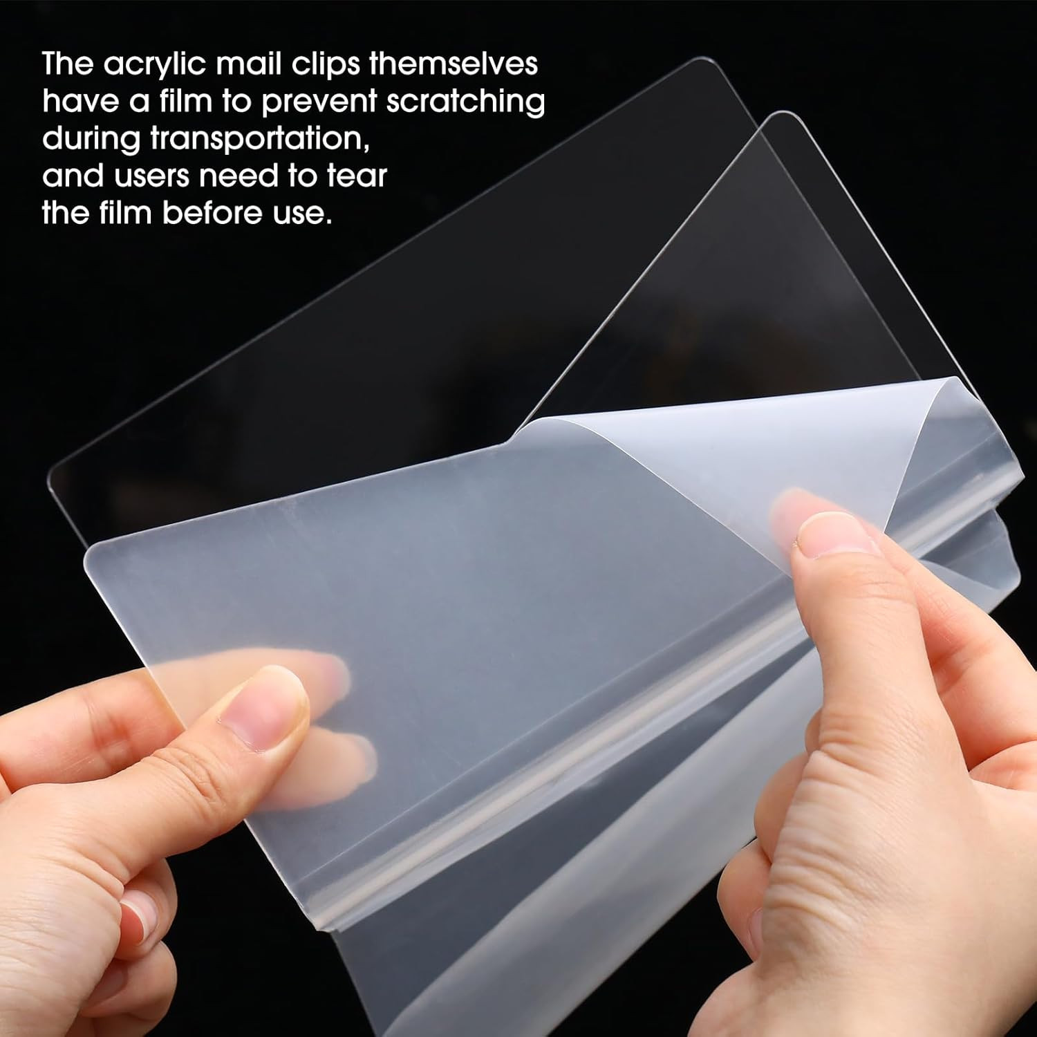 2 Pcs Acrylic Mail Organizer Countertop 6 x 2.5 x 4 Inches Clear Letter Holder f