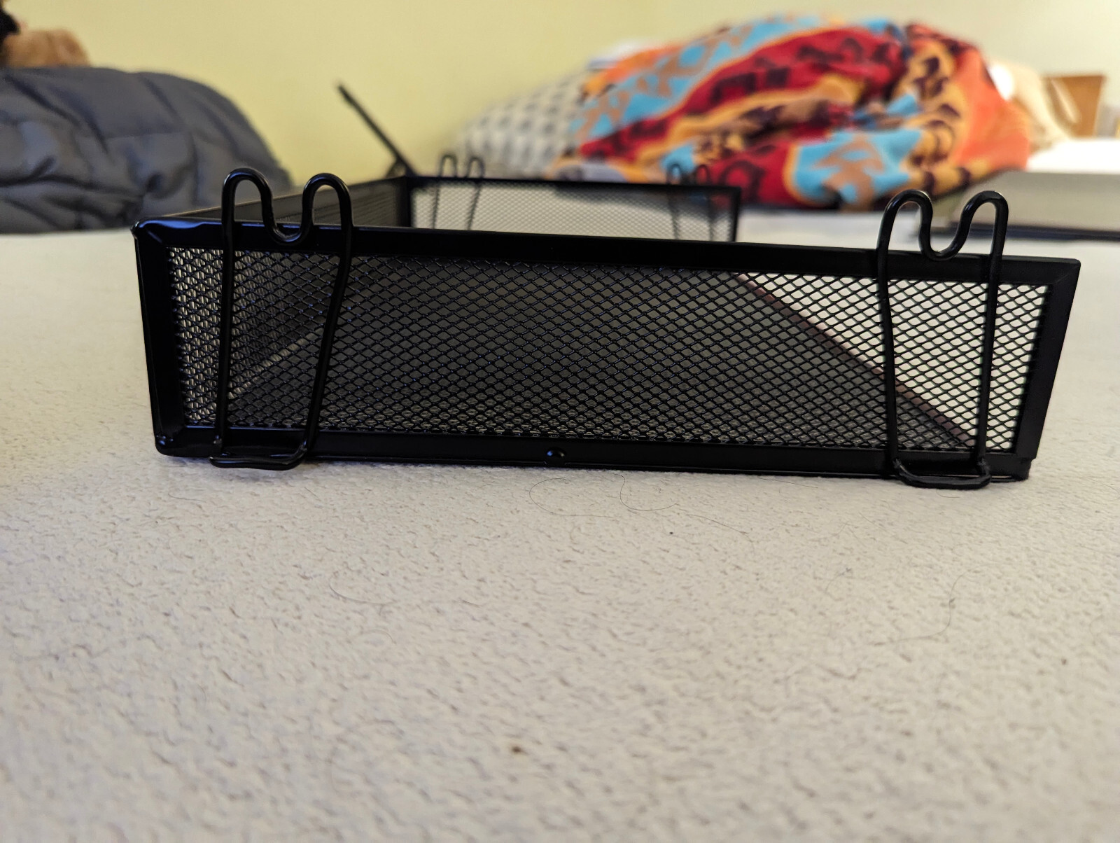 8.5 x 14 inch Black Metal Tray for Hanging File Folders or Paperwork