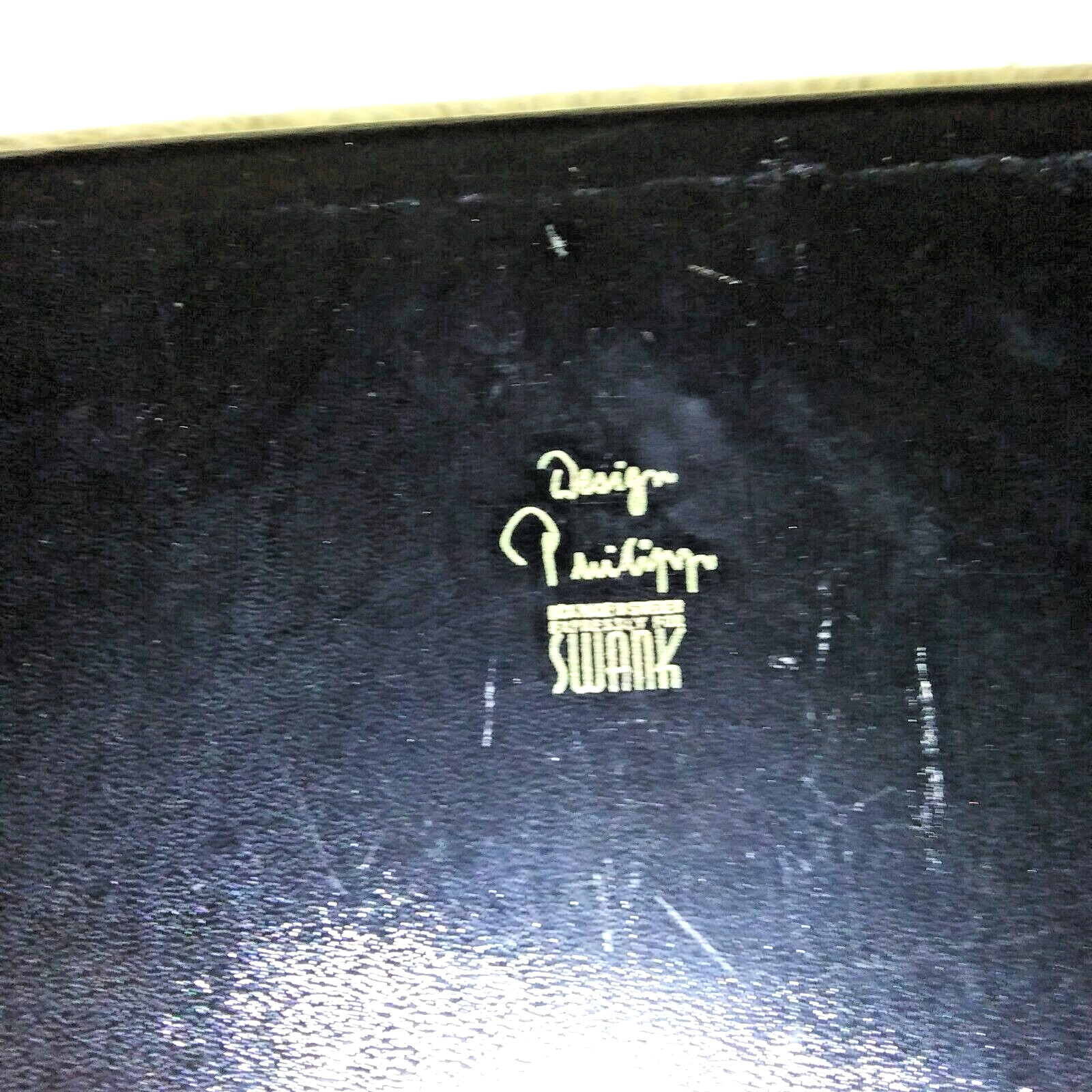 Swank Men’s Black Cufflink Case Jewelry Box Gold Trim Sweden Philippi vintage