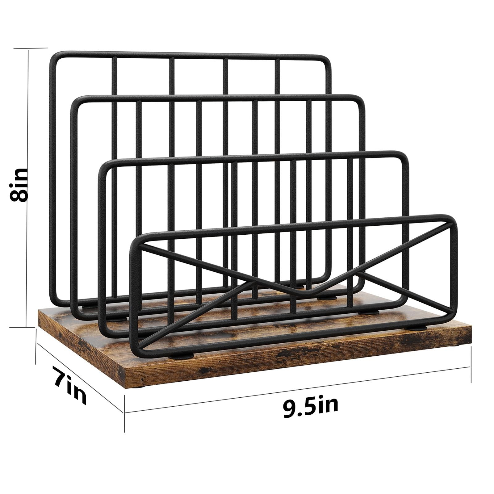 Desktop Sorters Desk Organizer-with 2 or 3 Slot Matte Black Metal Desktop Sor…