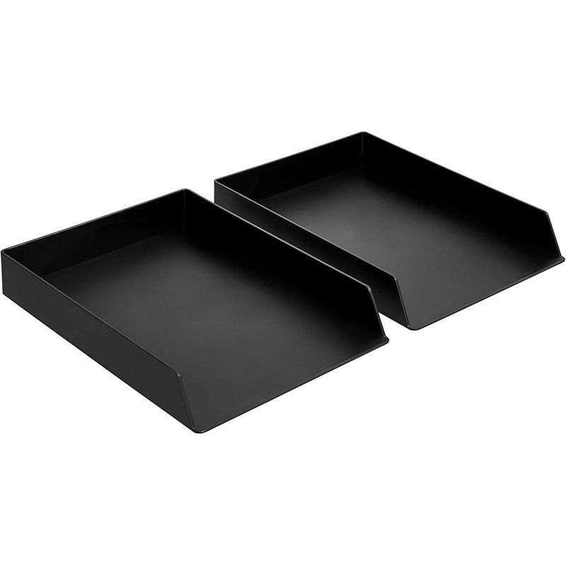 Large Capacity Durable Plastic Letter Tray 2-Pack Document Organizer Office New