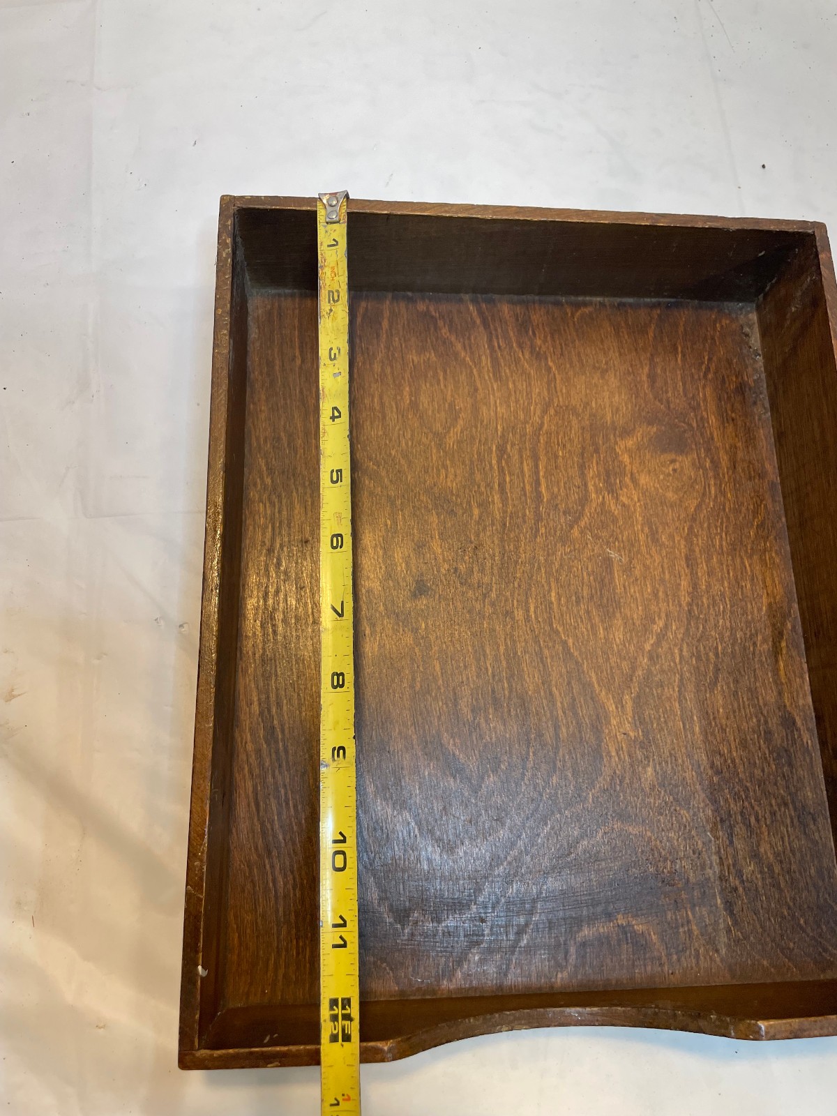Vintage Hedges Files 1721 Dovetail Wood Box Letter File Desk Paper Tray